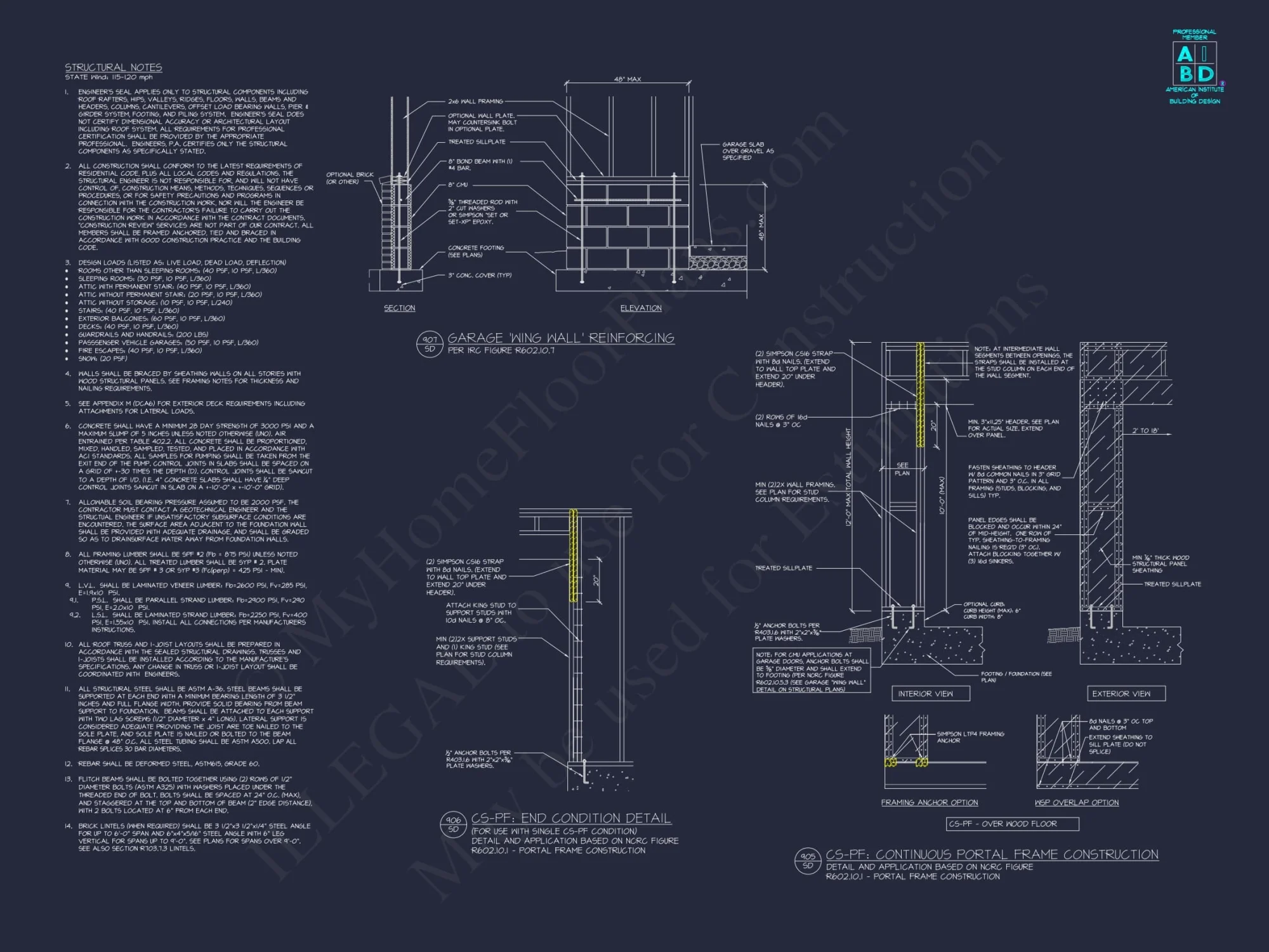 house Floor Plan with 4 Bed Options - Architectural Designs & CAD