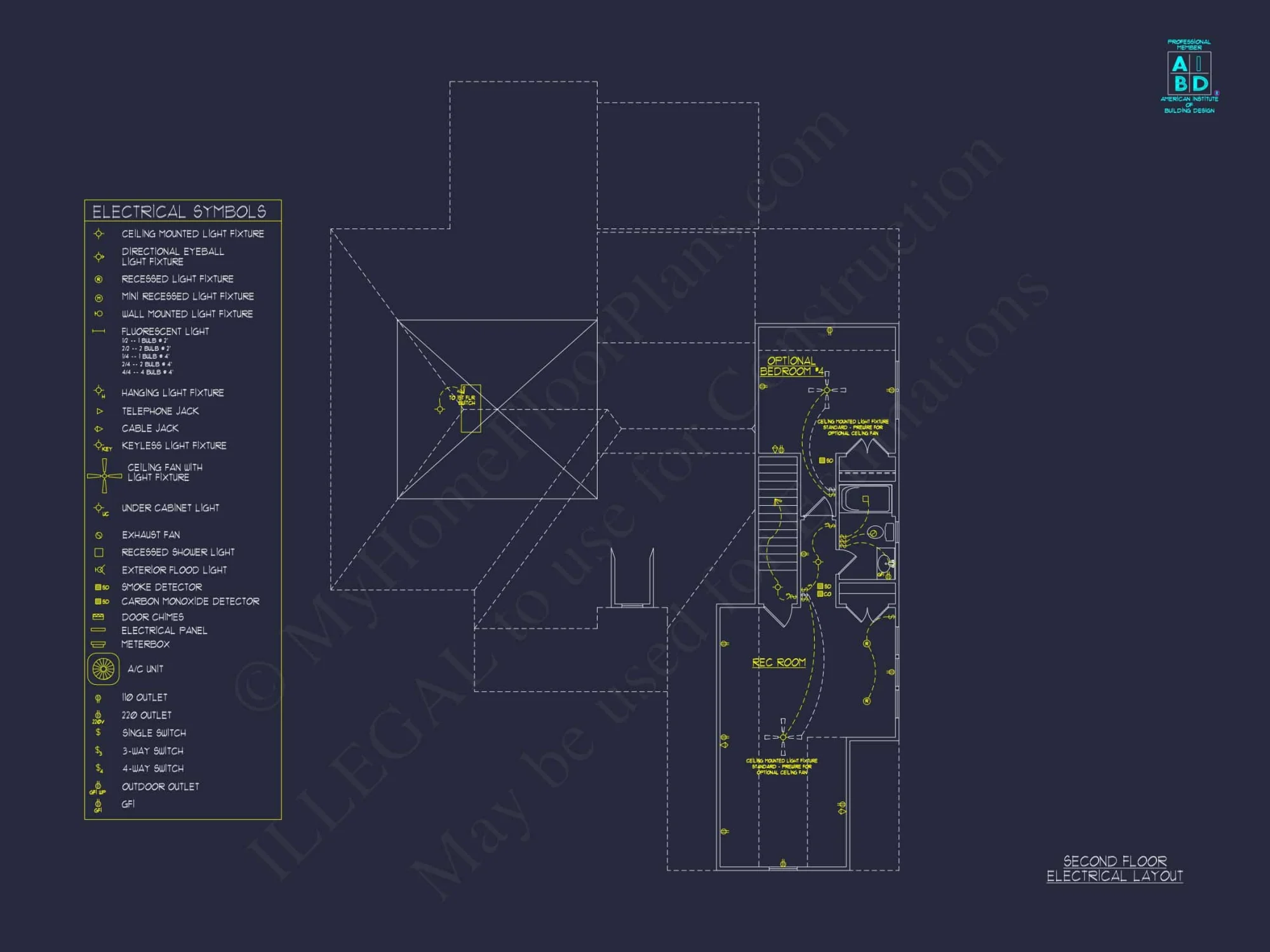 house Floor Plan with 4 Bed Options - Architectural Designs & CAD
