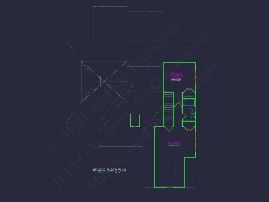house Floor Plan with 4 Bed Options - Architectural Designs & CAD