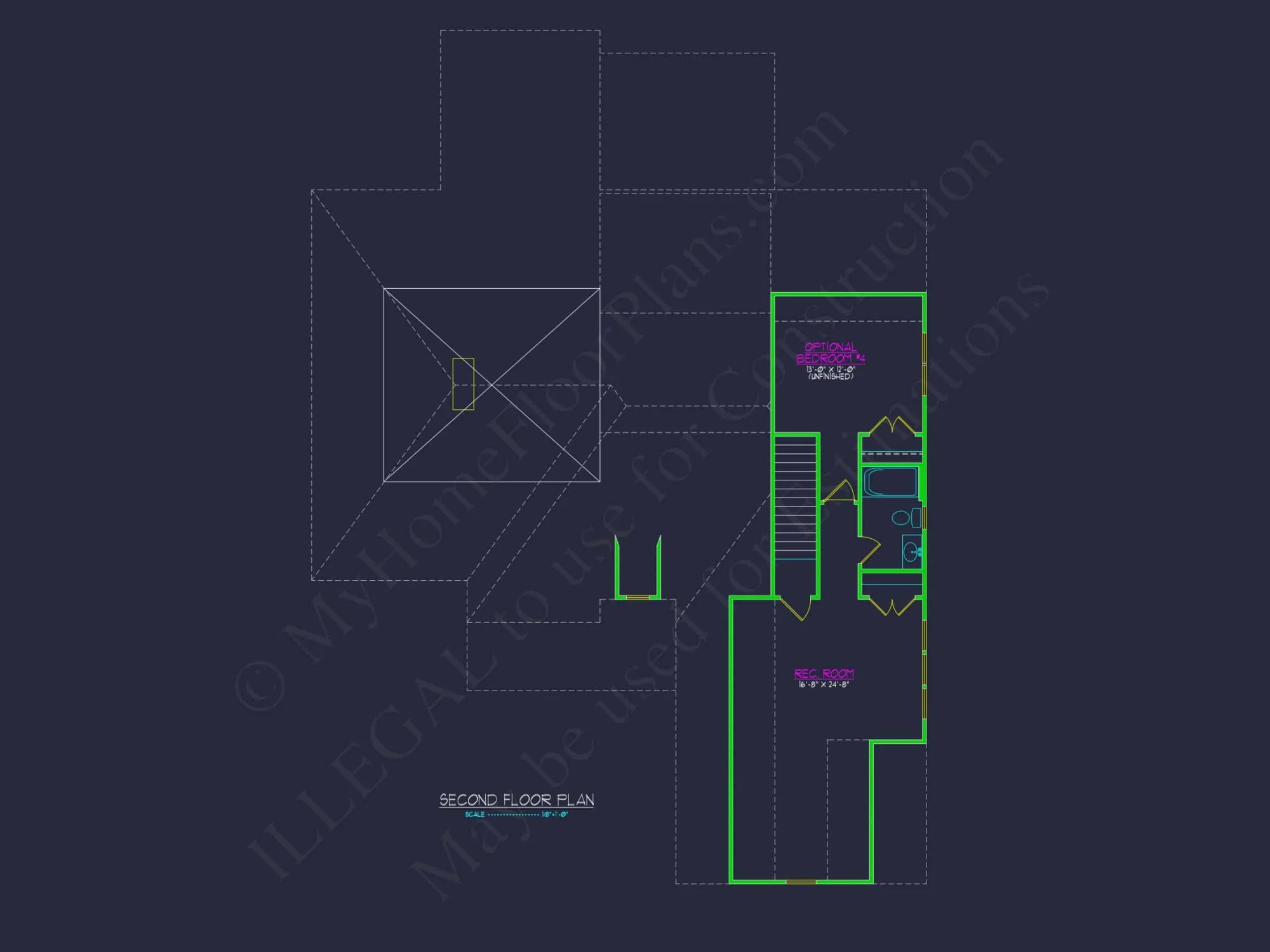 house Floor Plan with 4 Bed Options - Architectural Designs & CAD