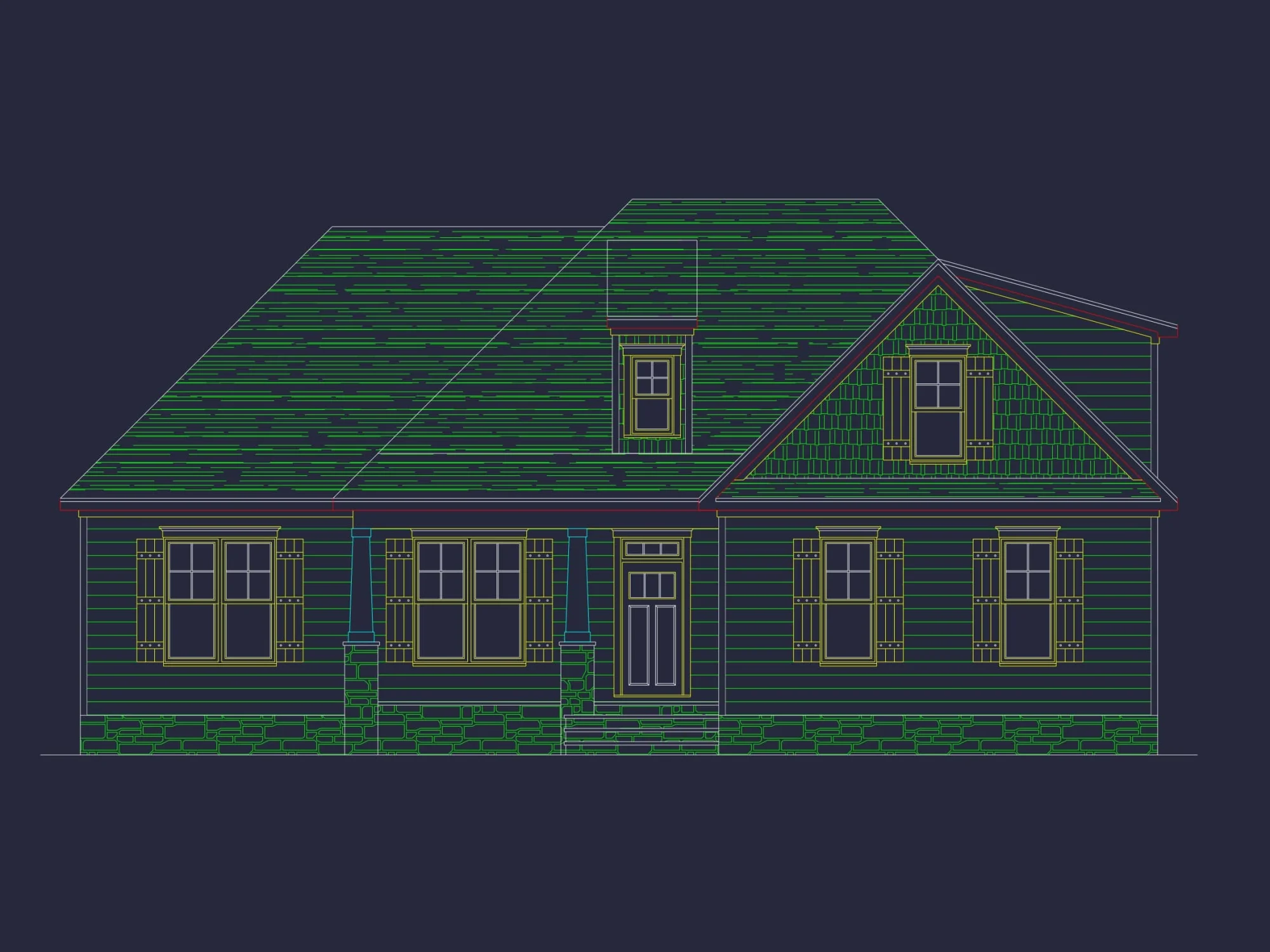 house Floor Plan with 4 Bed Options - Architectural Designs & CAD