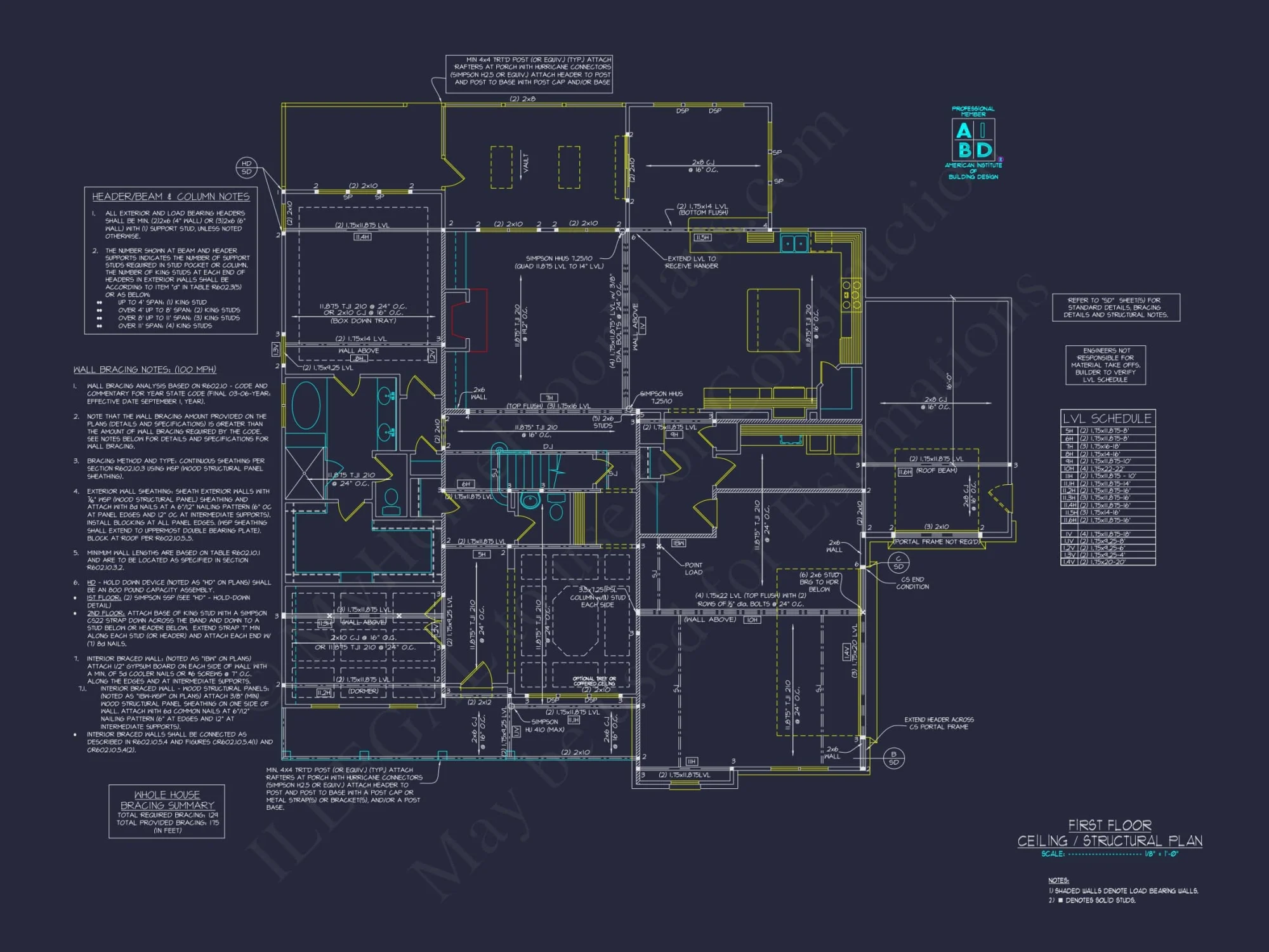 Modern Floor Plan with 5 Bedrooms