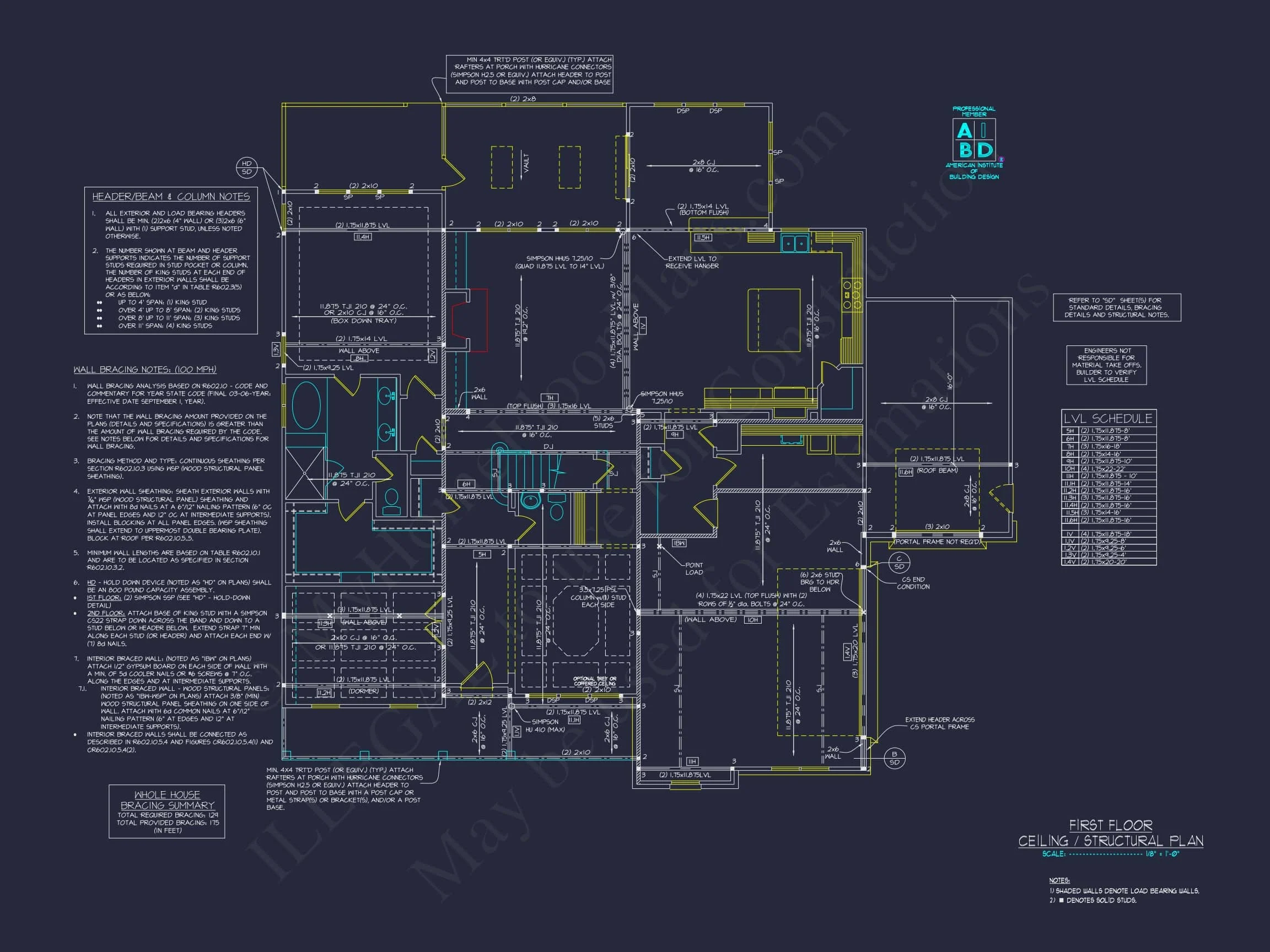 Modern Floor Plan with 5 Bedrooms
