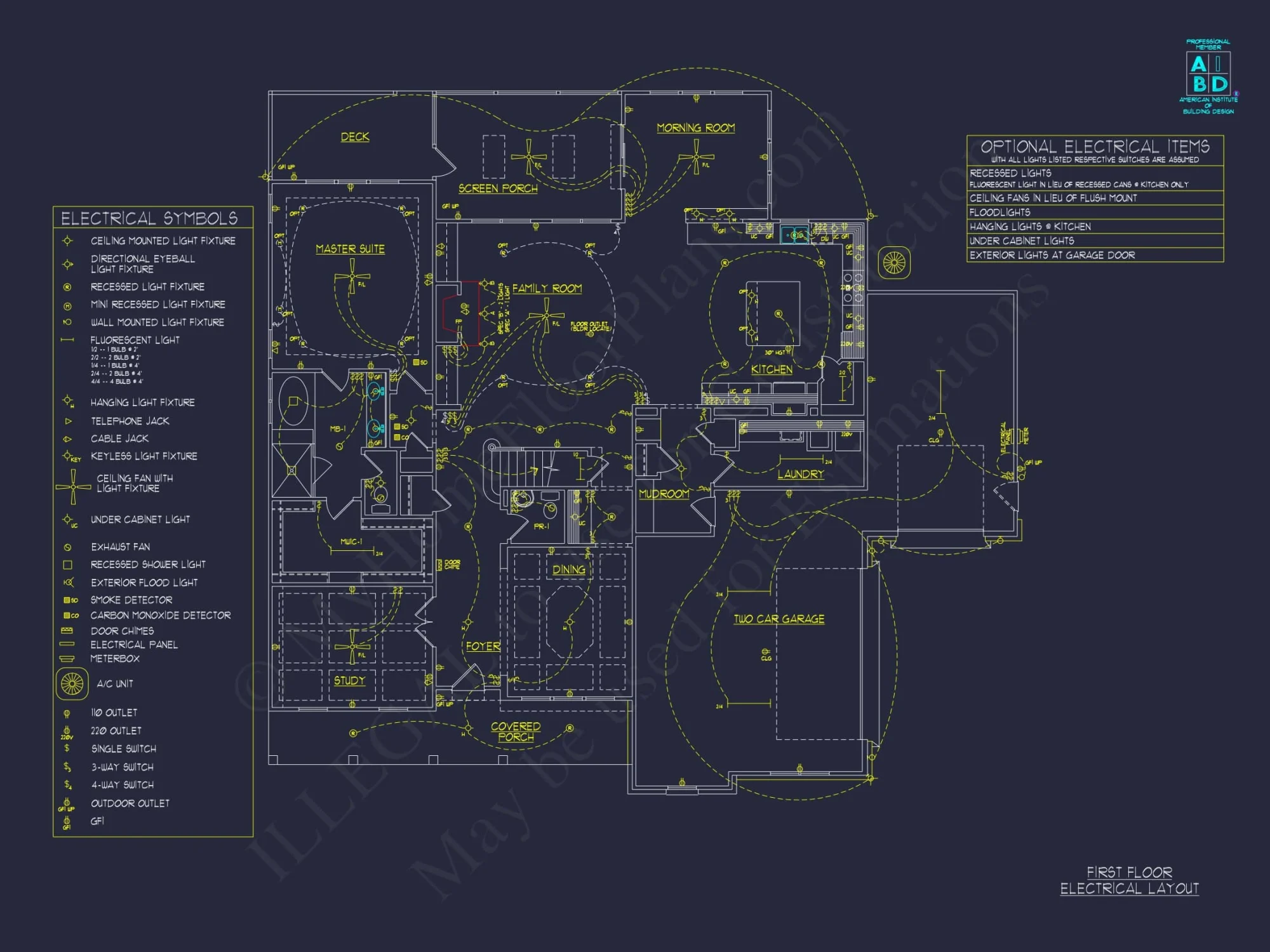 Modern Floor Plan with 5 Bedrooms