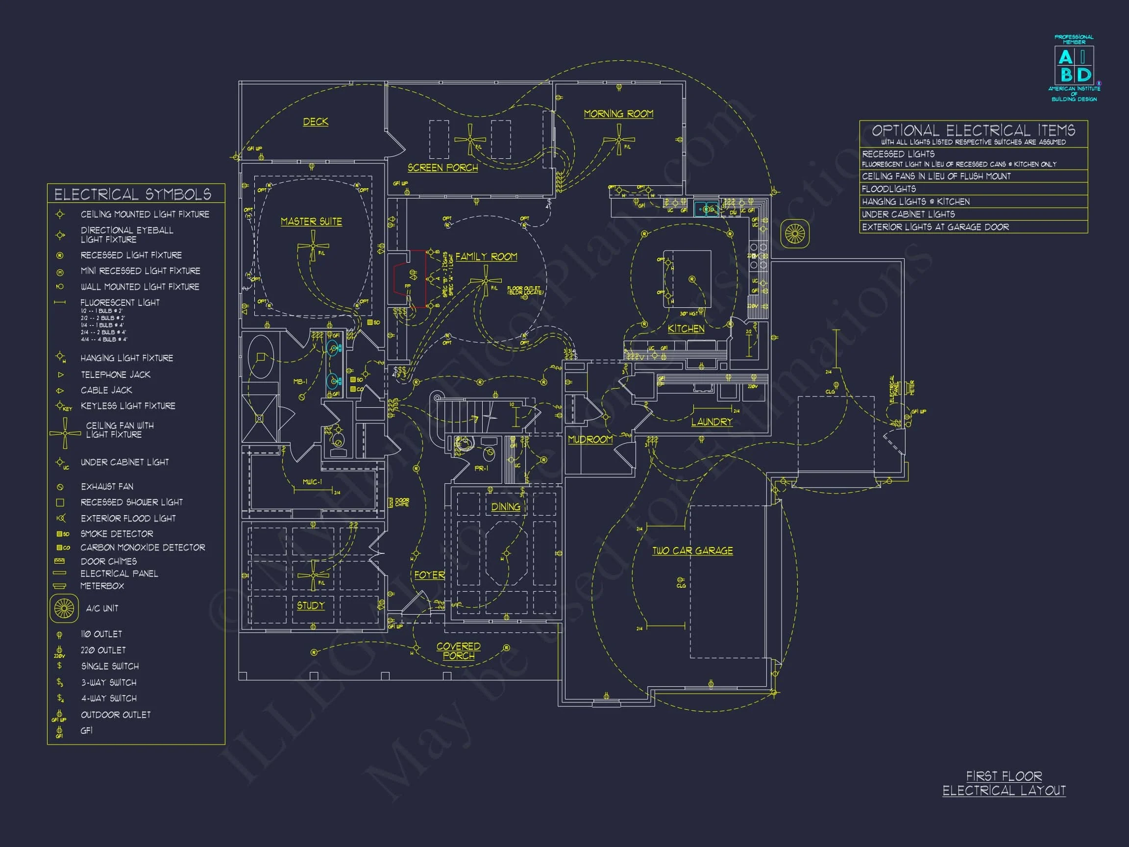 Modern Floor Plan with 5 Bedrooms