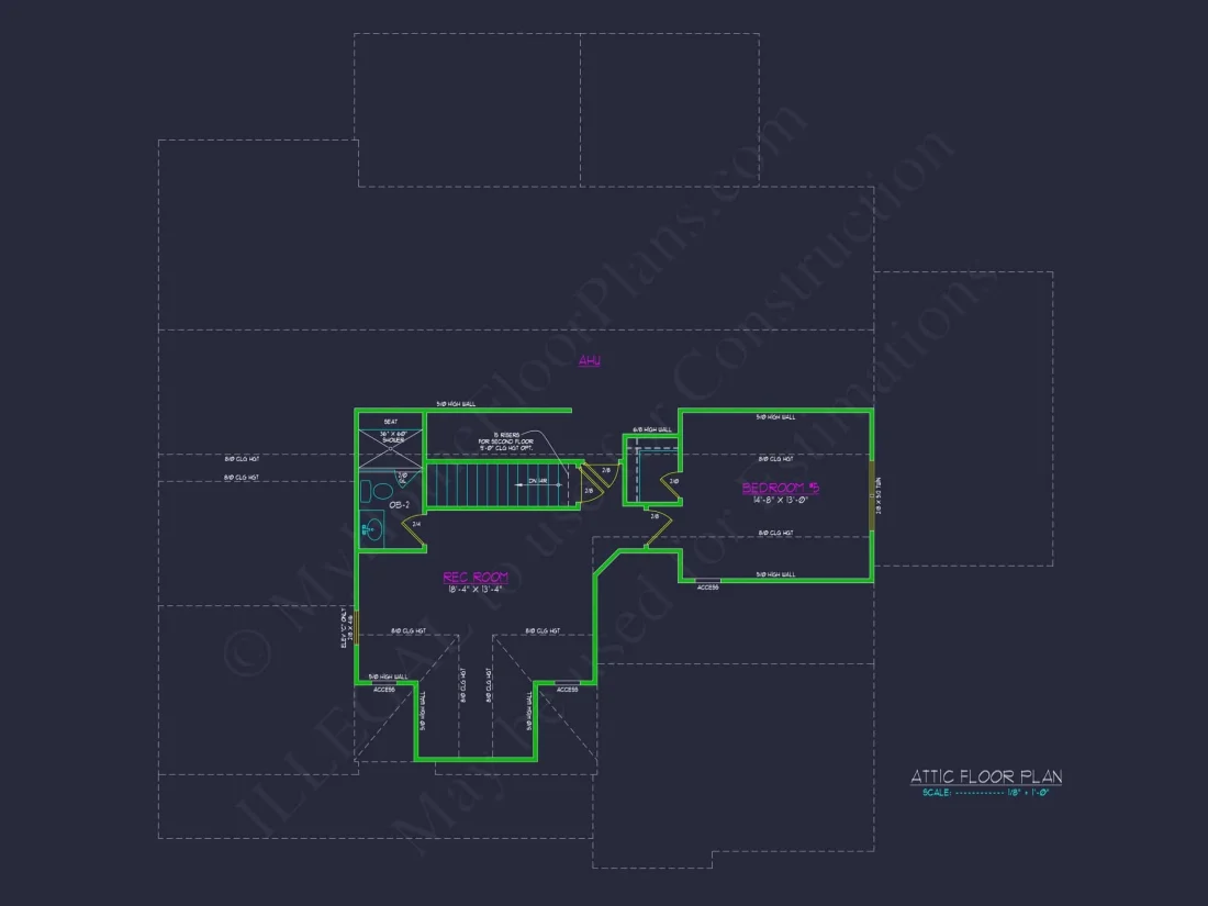 Modern Floor Plan with 5 Bedrooms