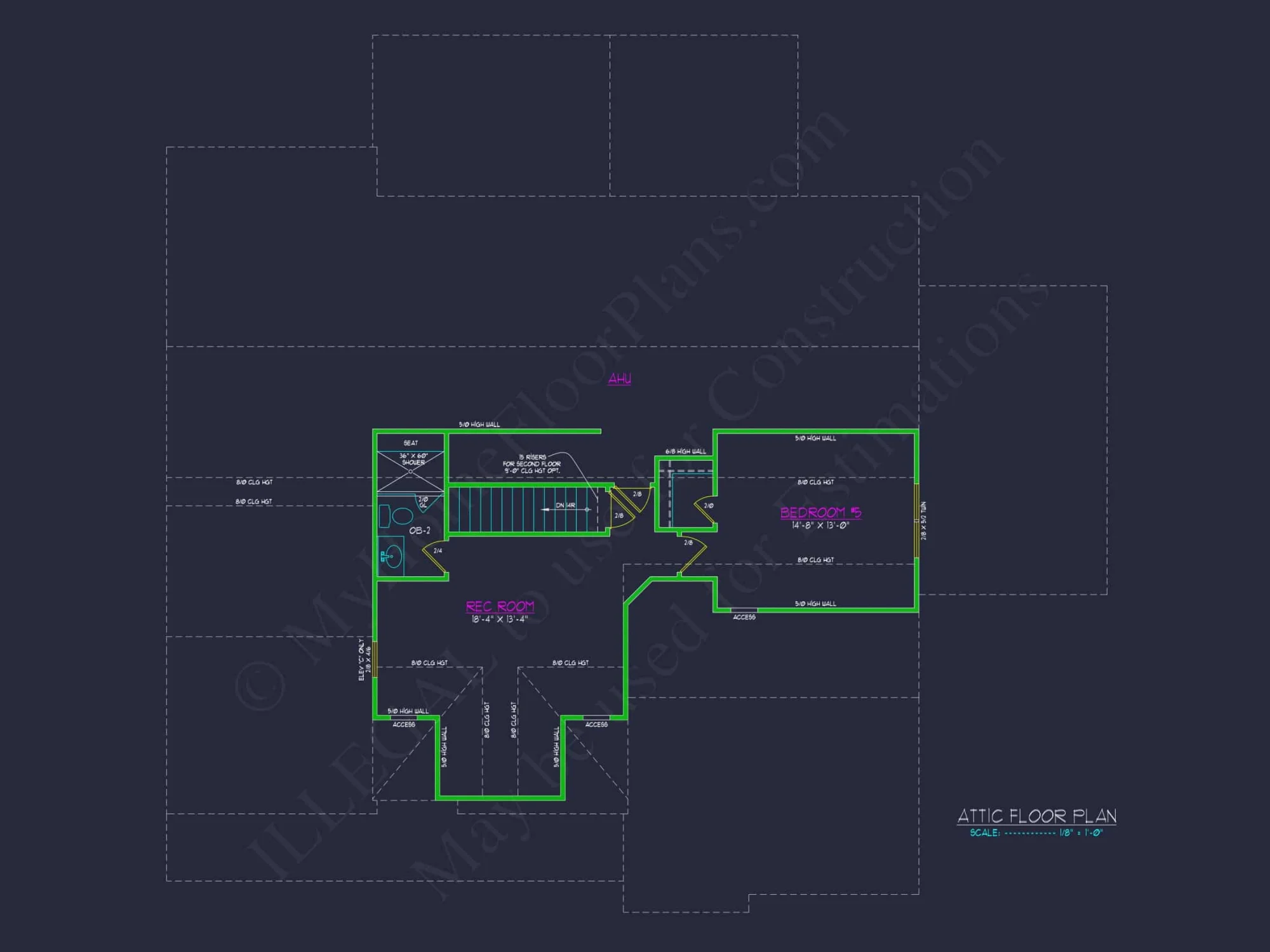 Modern Floor Plan with 5 Bedrooms