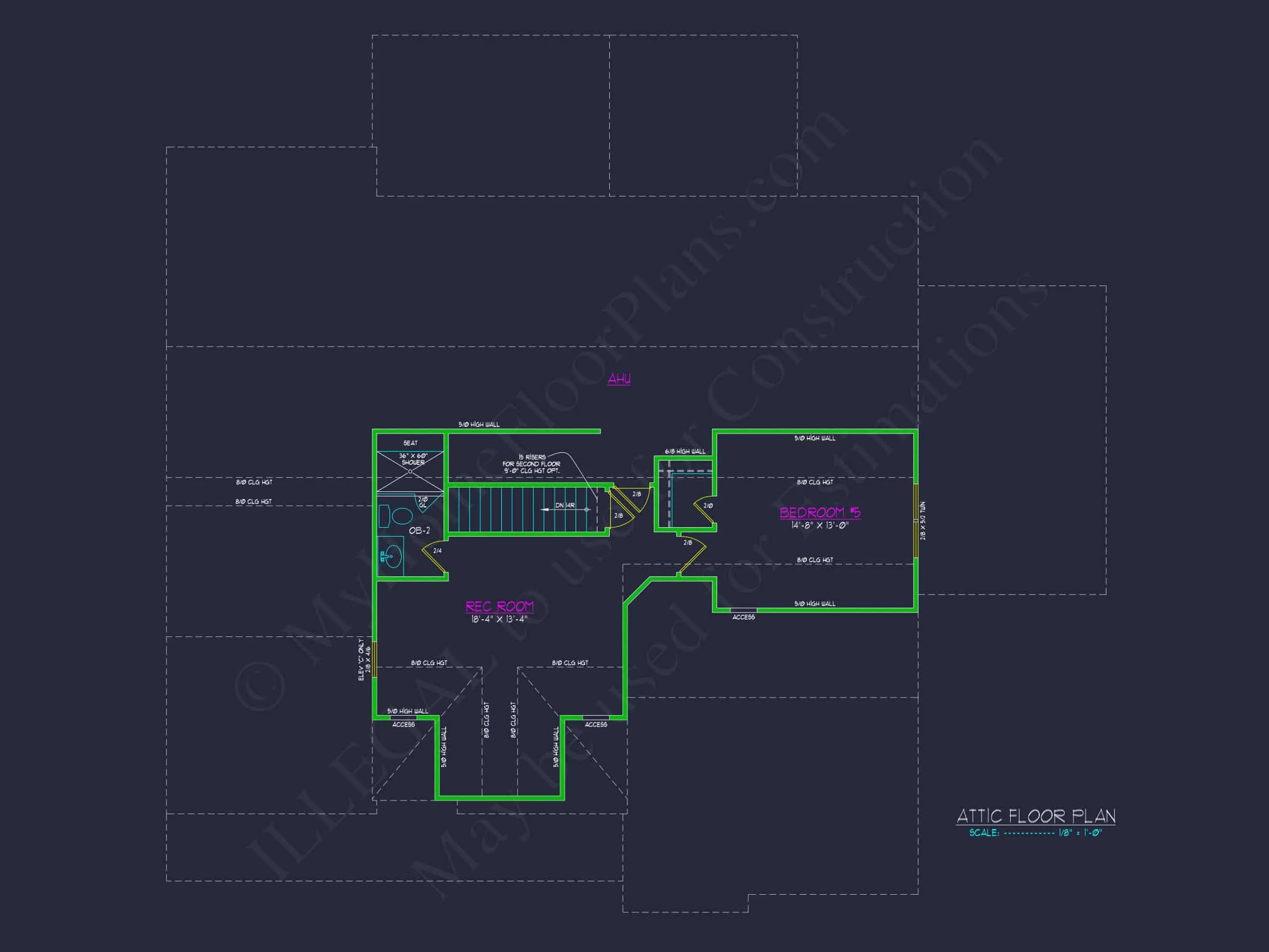 Modern Floor Plan with 5 Bedrooms