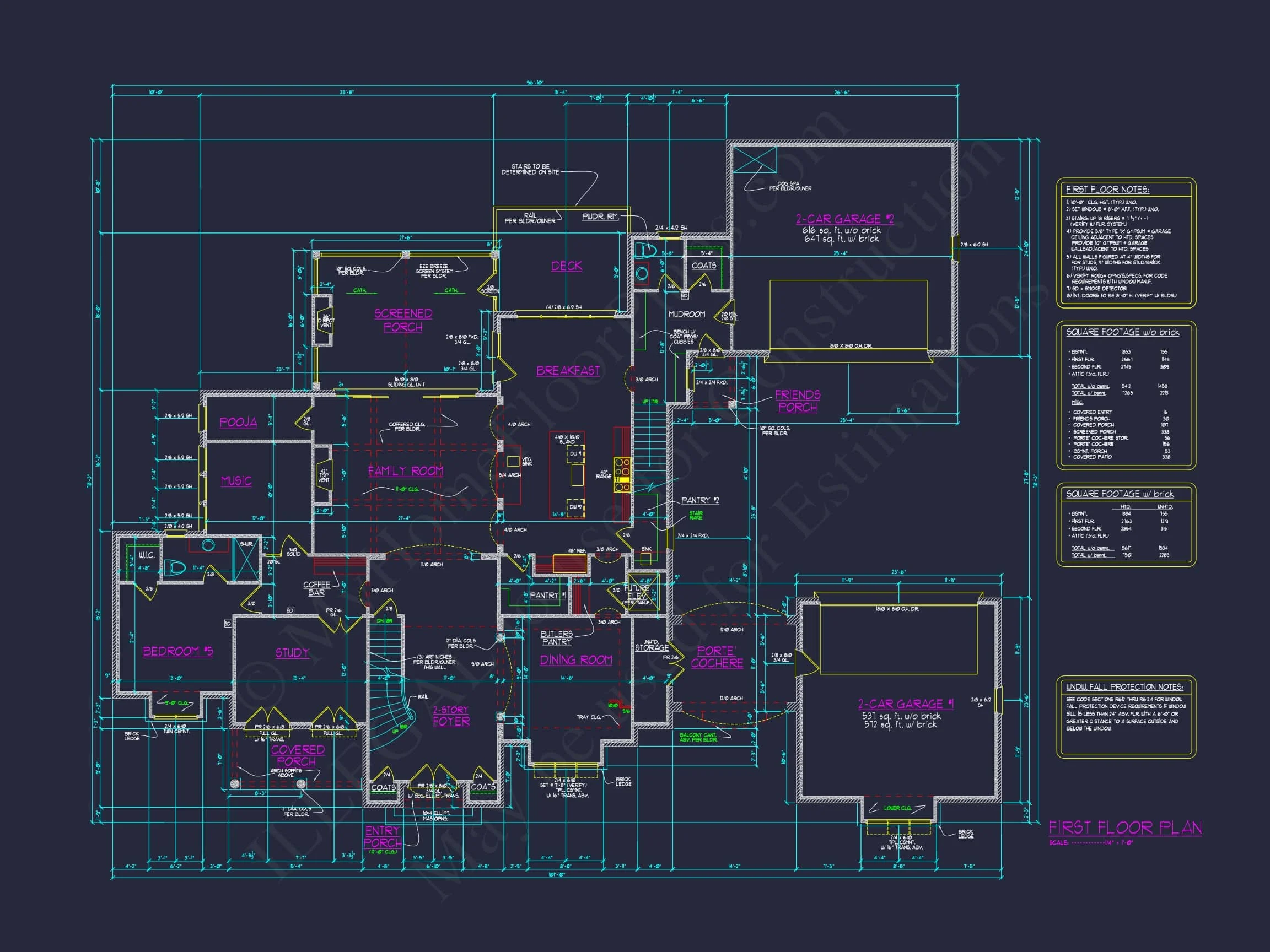 Luxury house Plan with CAD Architecture and Detailed Blueprints
