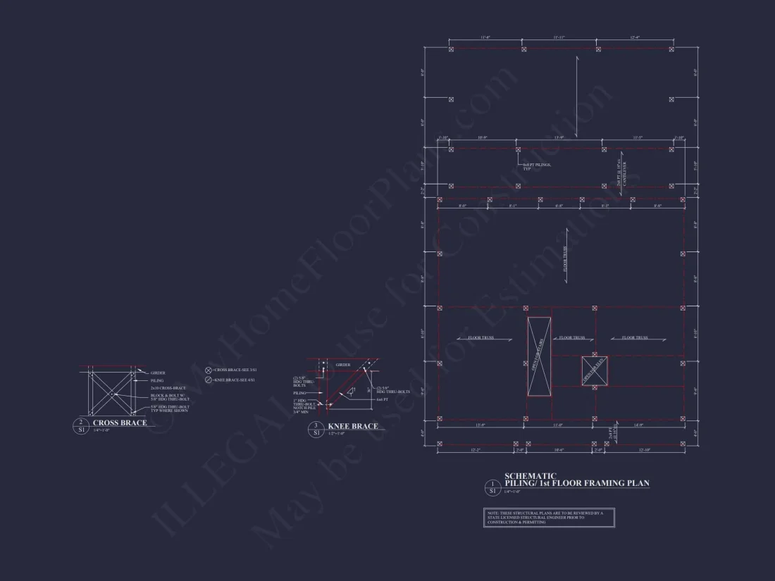 Stunning Coastal Beach house Plan with 3 Floors, 6 Beds, CAD