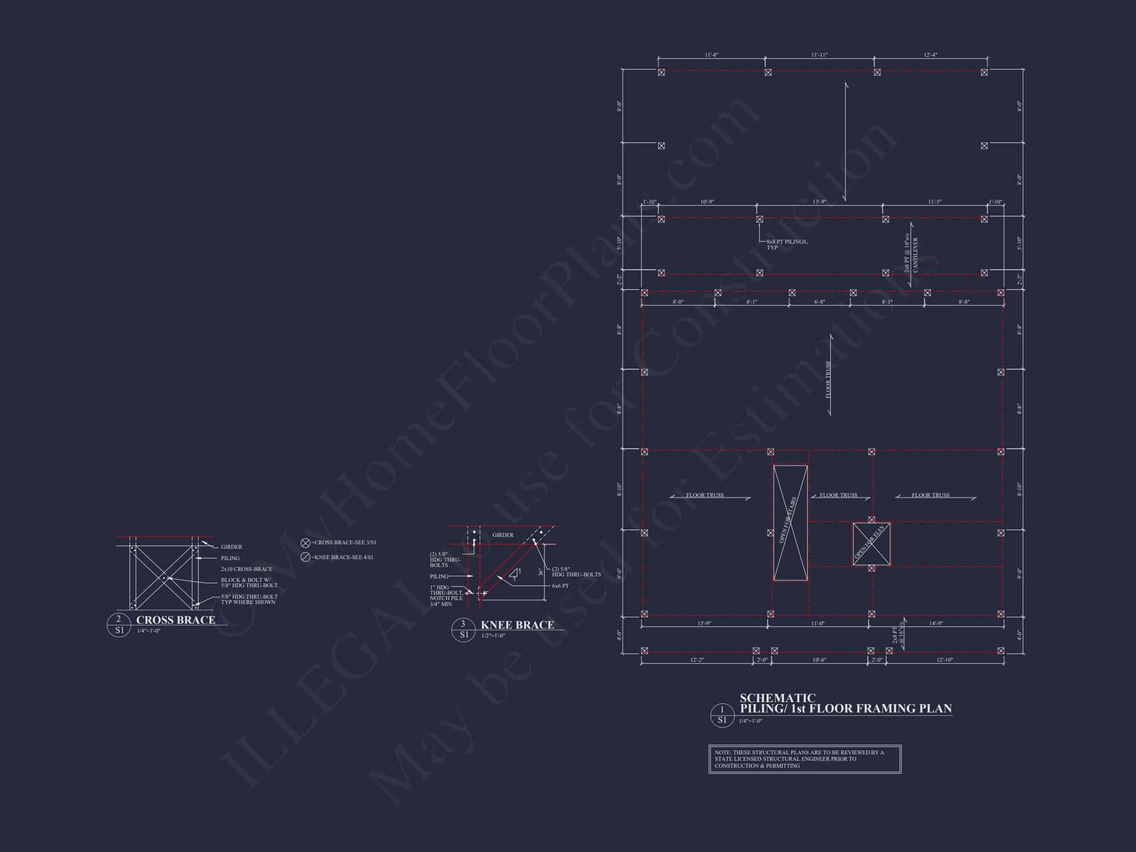 Stunning Coastal Beach house Plan with 3 Floors, 6 Beds, CAD