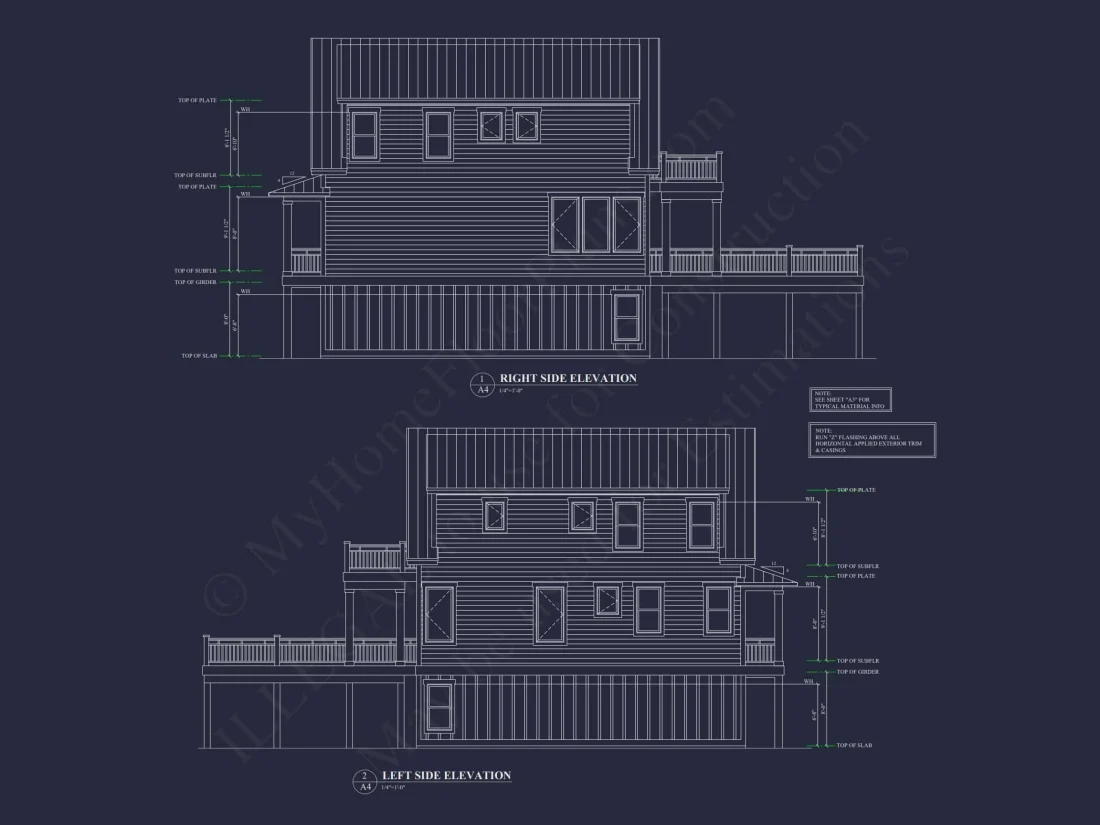 Stunning Coastal Beach house Plan with 3 Floors, 6 Beds, CAD