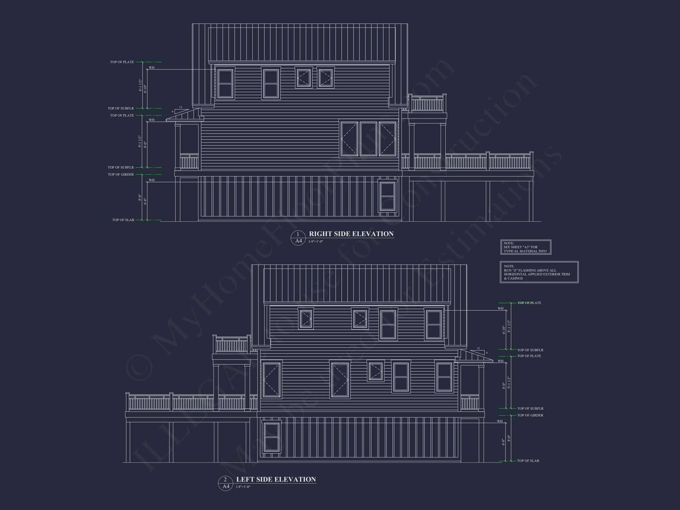 Stunning Coastal Beach house Plan with 3 Floors, 6 Beds, CAD