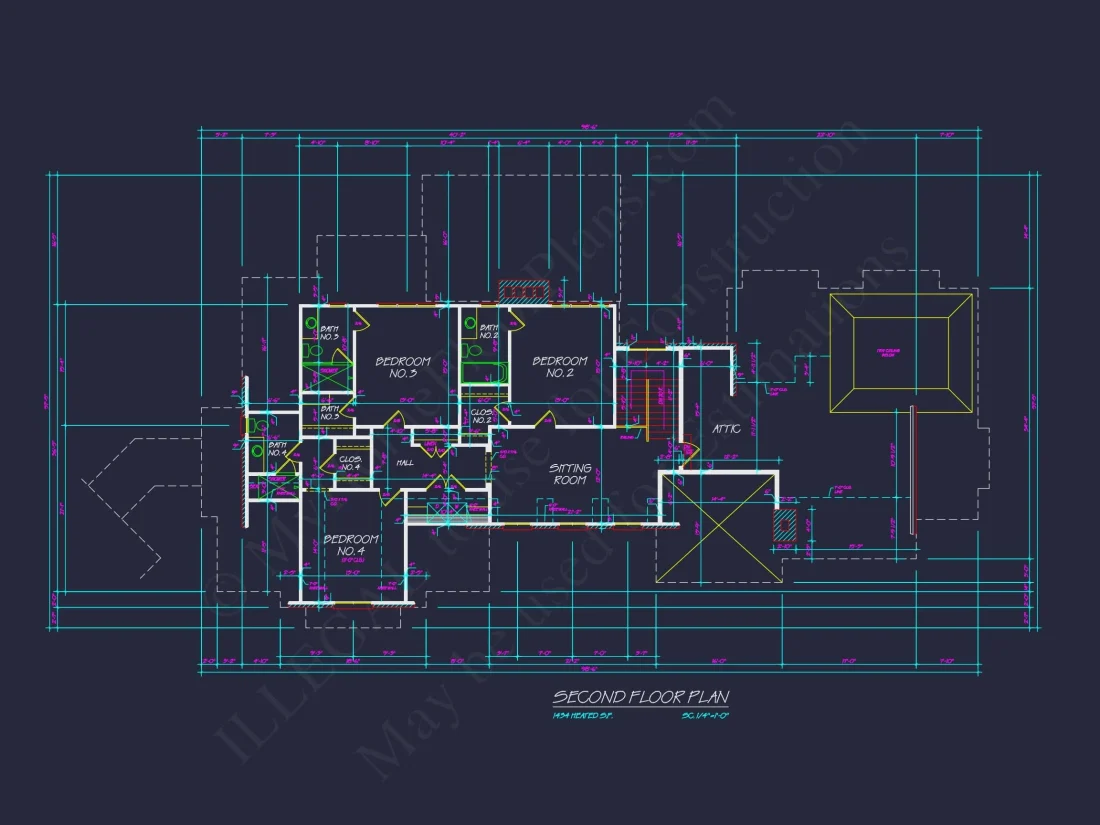 Luxury house Plan: Detailed Floor Blueprint with CAD Designs