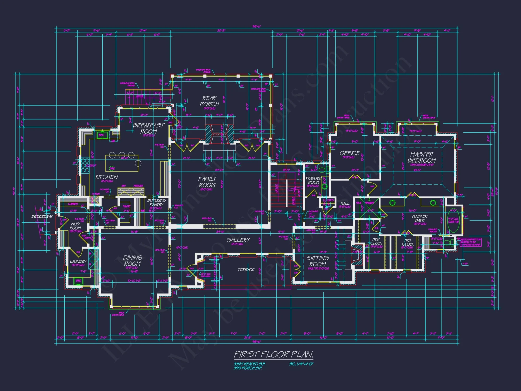 Luxury house Plan: Detailed Floor Blueprint with CAD Designs