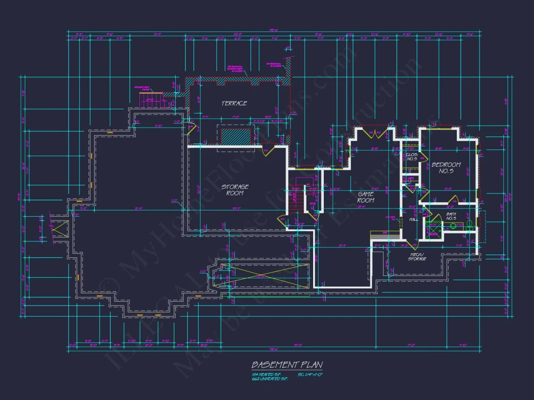 Luxury house Plan: Detailed Floor Blueprint with CAD Designs