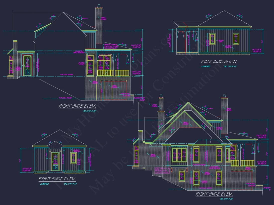 Luxury house Plan: Detailed Floor Blueprint with CAD Designs