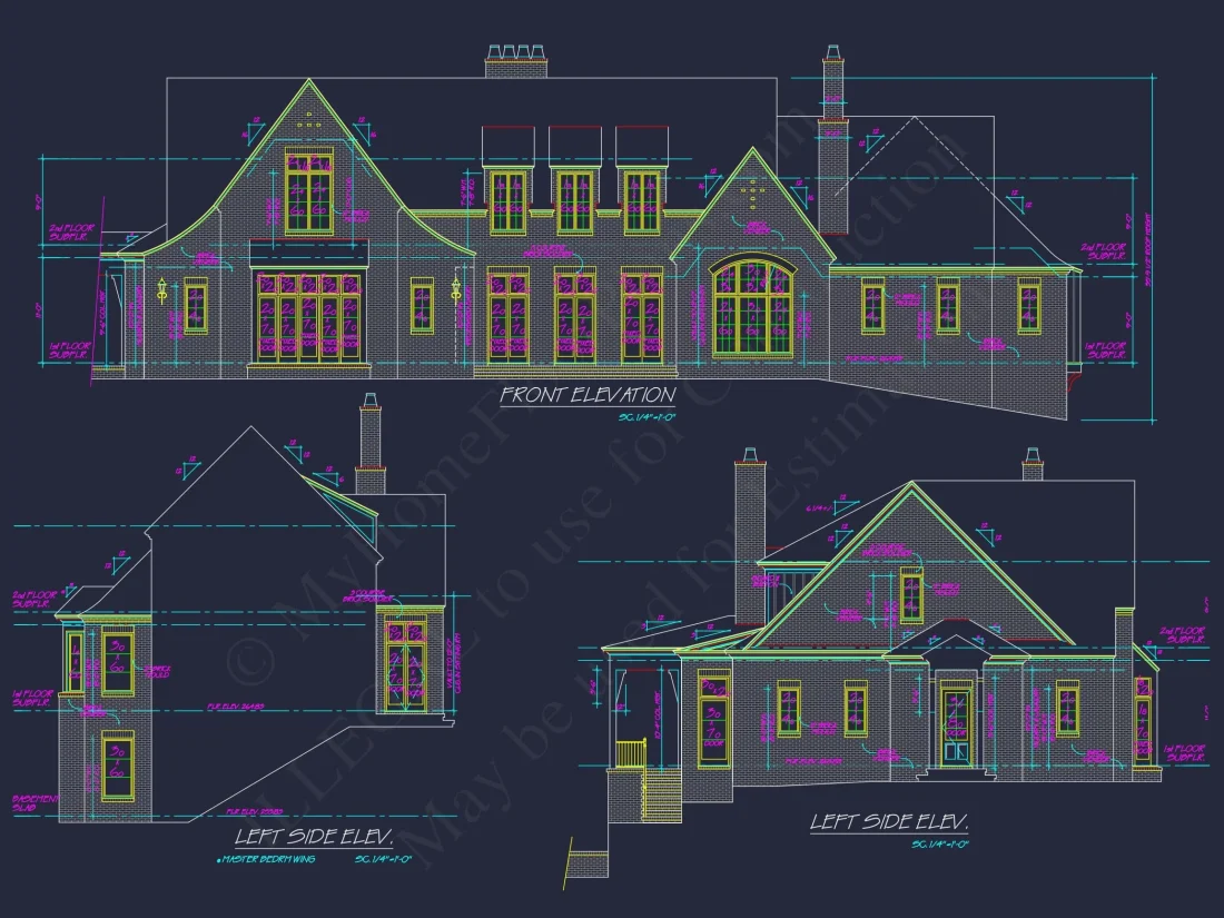 Luxury house Plan: Detailed Floor Blueprint with CAD Designs