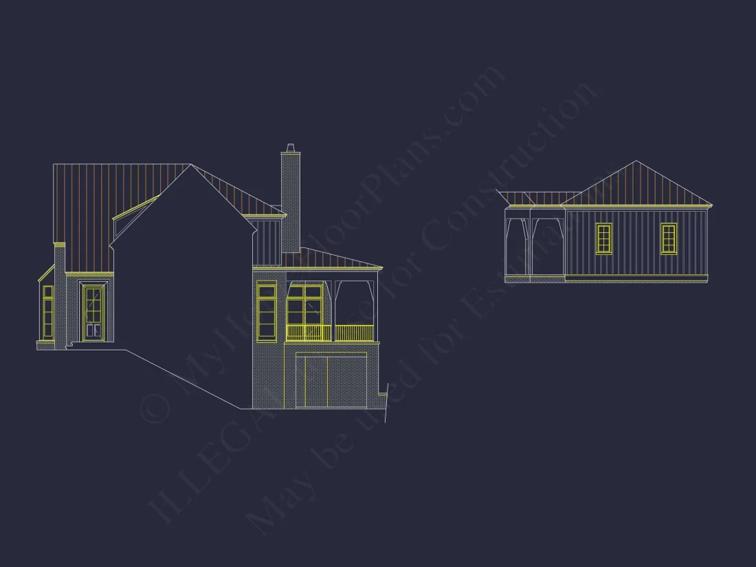 Luxury house Plan: Detailed Floor Blueprint with CAD Designs