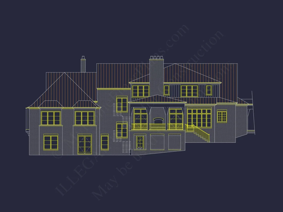 Luxury house Plan: Detailed Floor Blueprint with CAD Designs