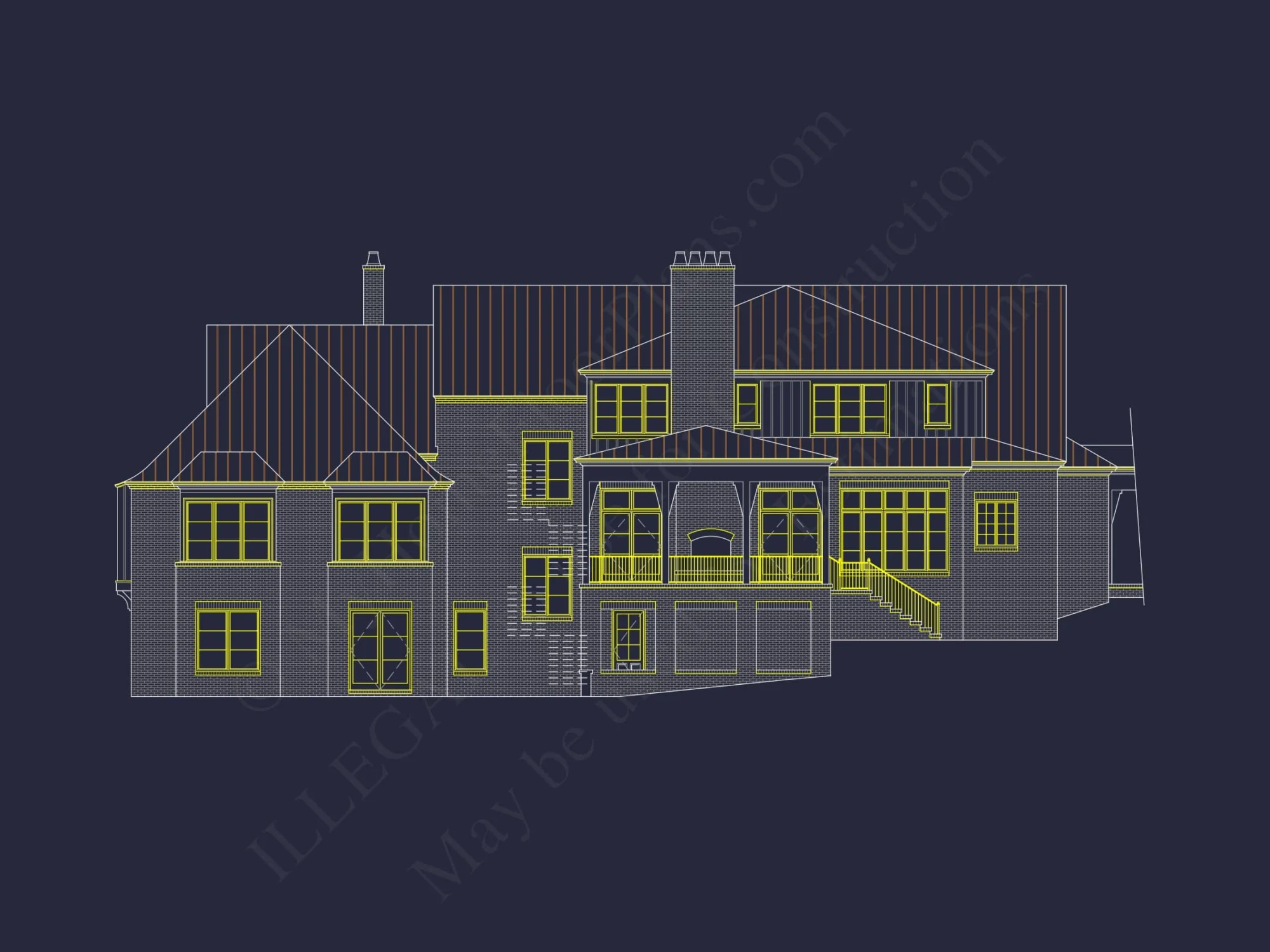Luxury house Plan: Detailed Floor Blueprint with CAD Designs
