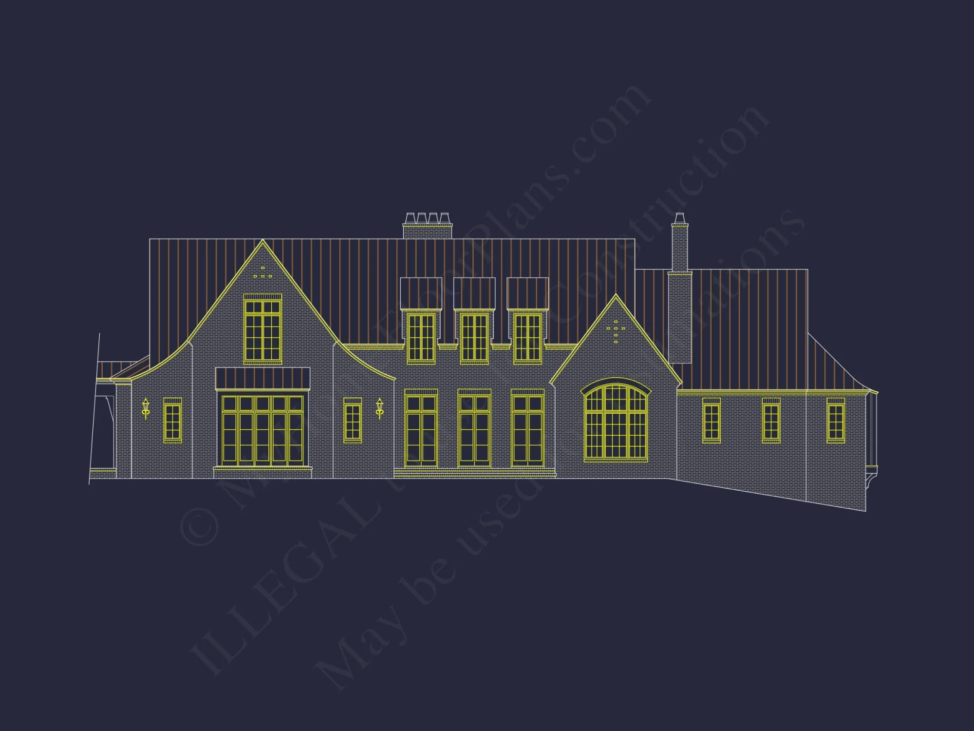 Luxury house Plan: Detailed Floor Blueprint with CAD Designs