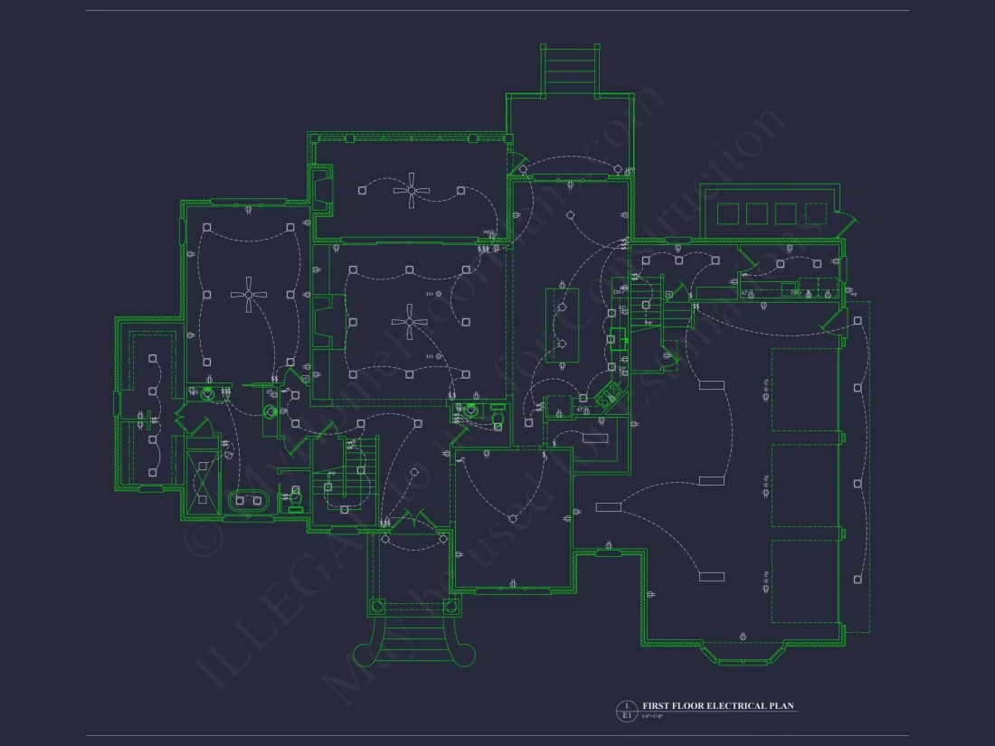 Modern house Floor Plan with Luxury CAD Blueprint Designs