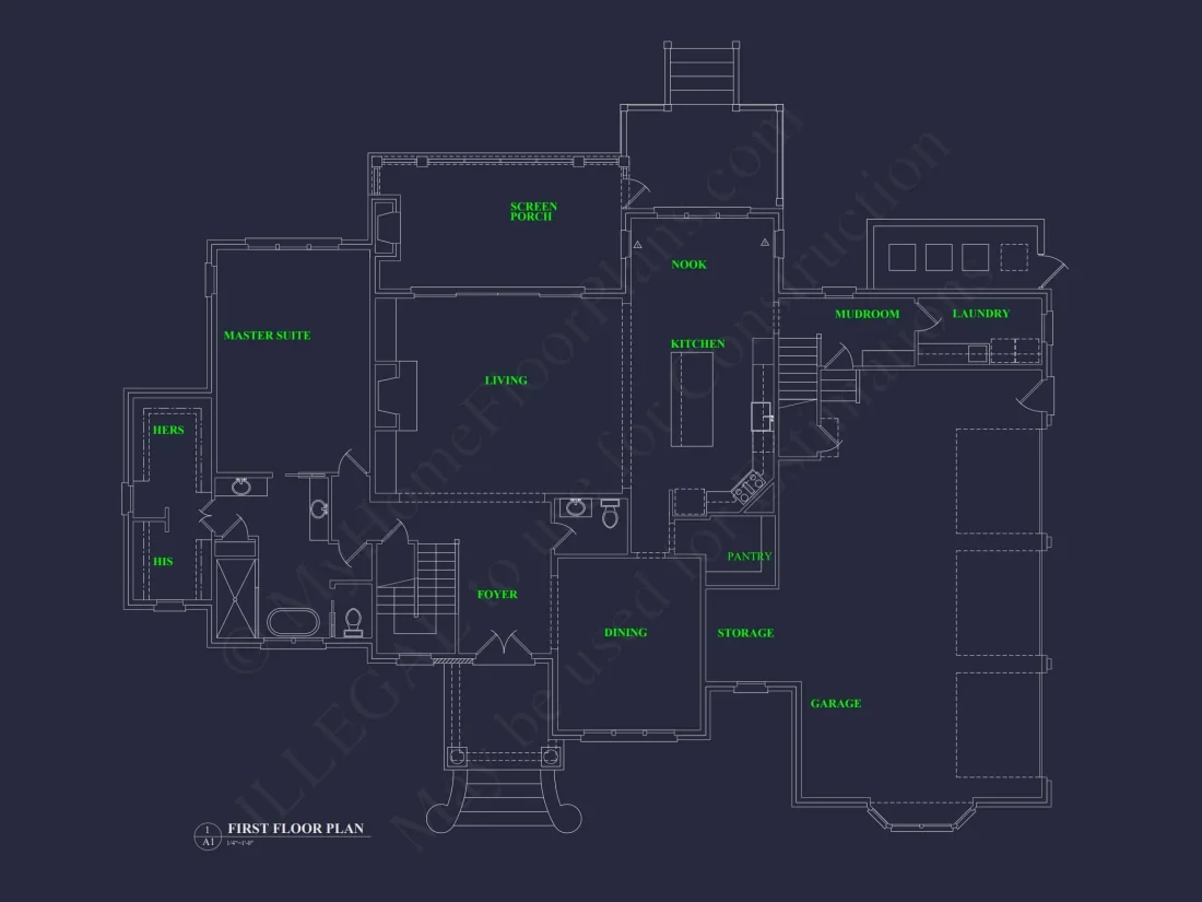 Modern house Floor Plan with Luxury CAD Blueprint Designs