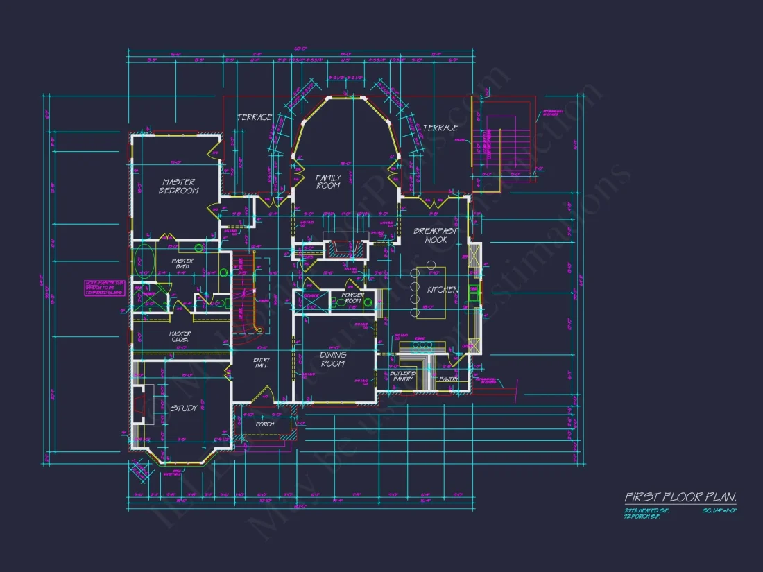 Luxury house Plan with Vaulted Ceilings, CAD Designs & Blueprint