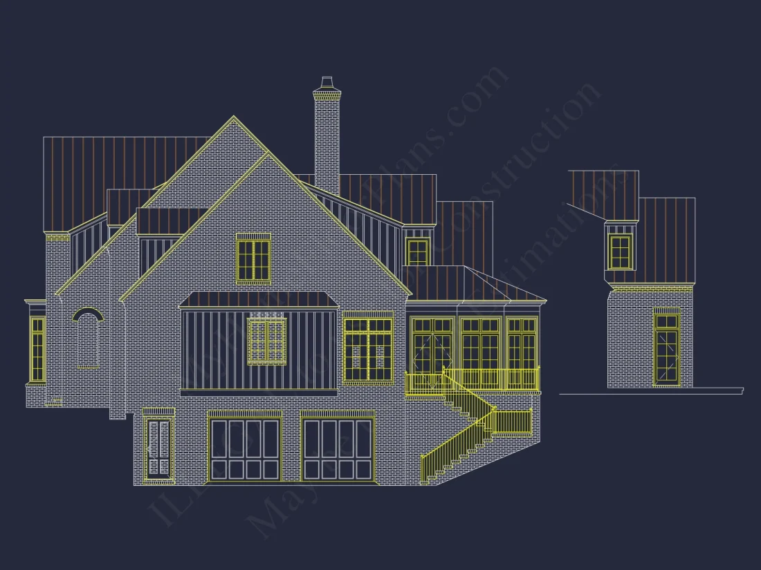 Luxury house Plan with Vaulted Ceilings, CAD Designs & Blueprint