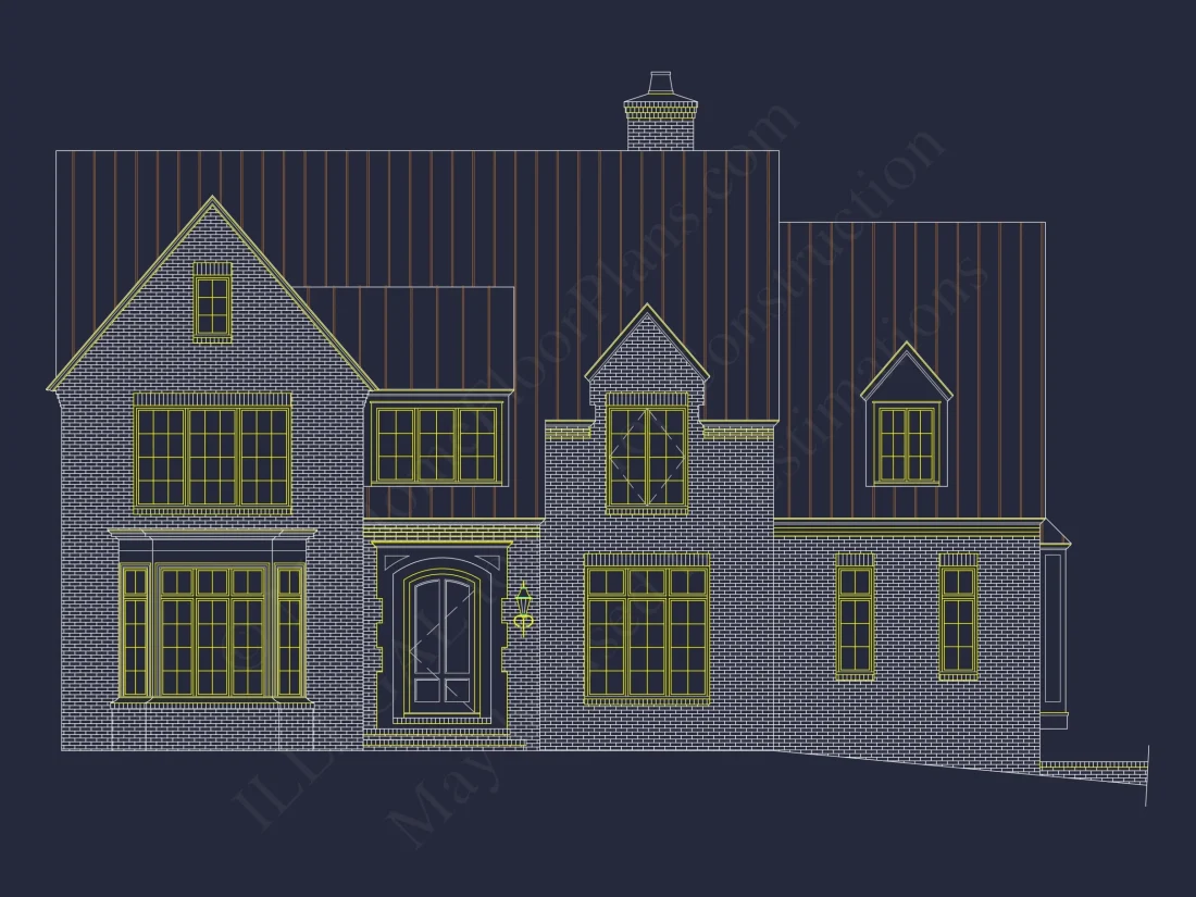 Luxury house Plan with Vaulted Ceilings, CAD Designs & Blueprint