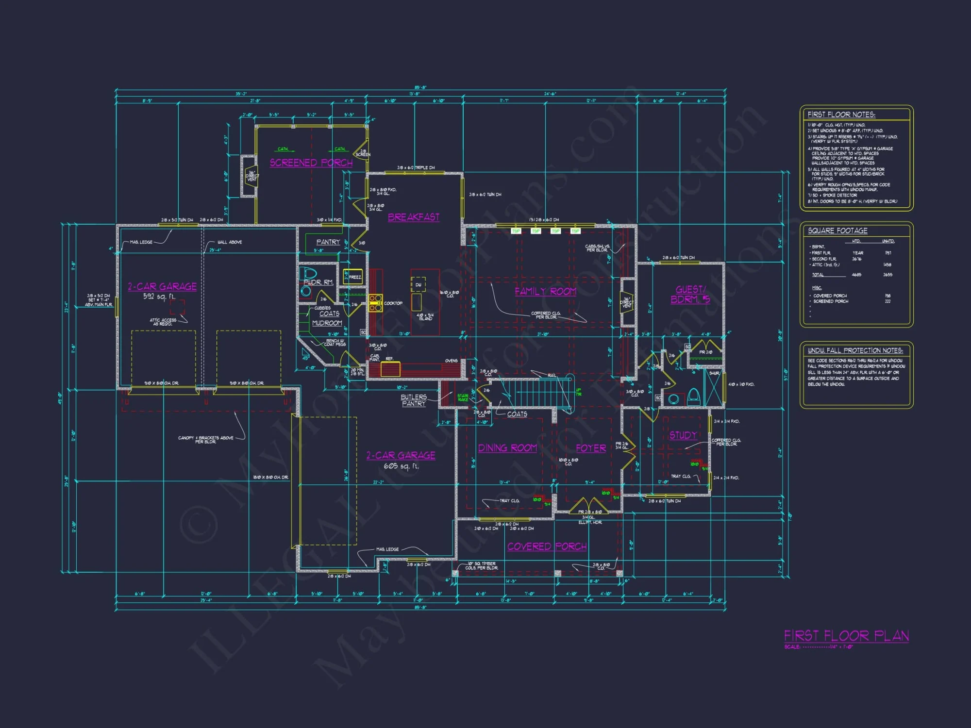 Luxury house Floor Plan with Detailed CAD Architecture Designs