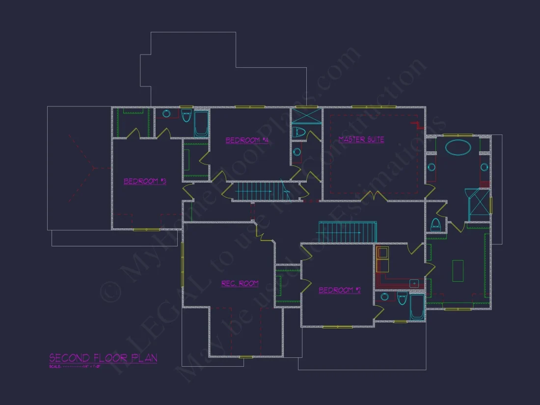 Luxury house Floor Plan with Detailed CAD Architecture Designs