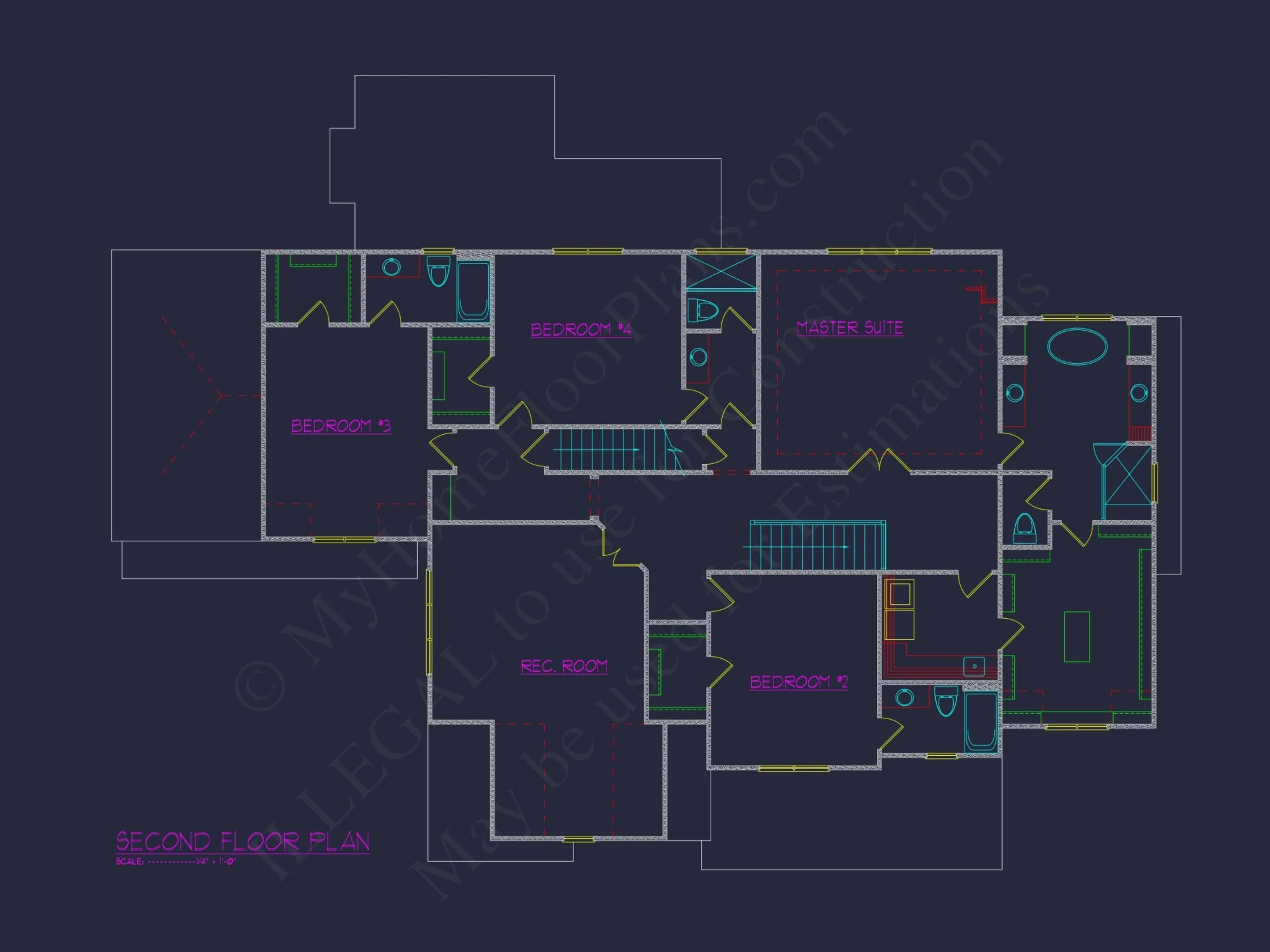 Luxury house Floor Plan with Detailed CAD Architecture Designs