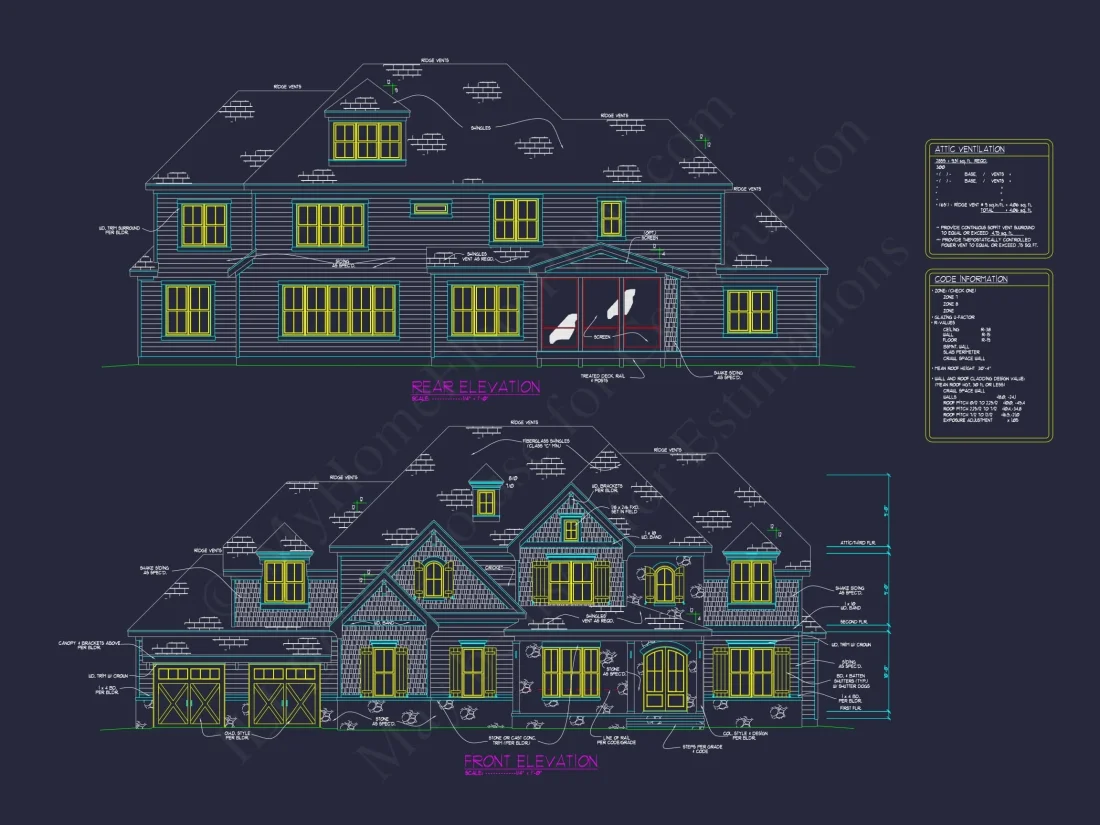 Luxury house Floor Plan with Detailed CAD Architecture Designs