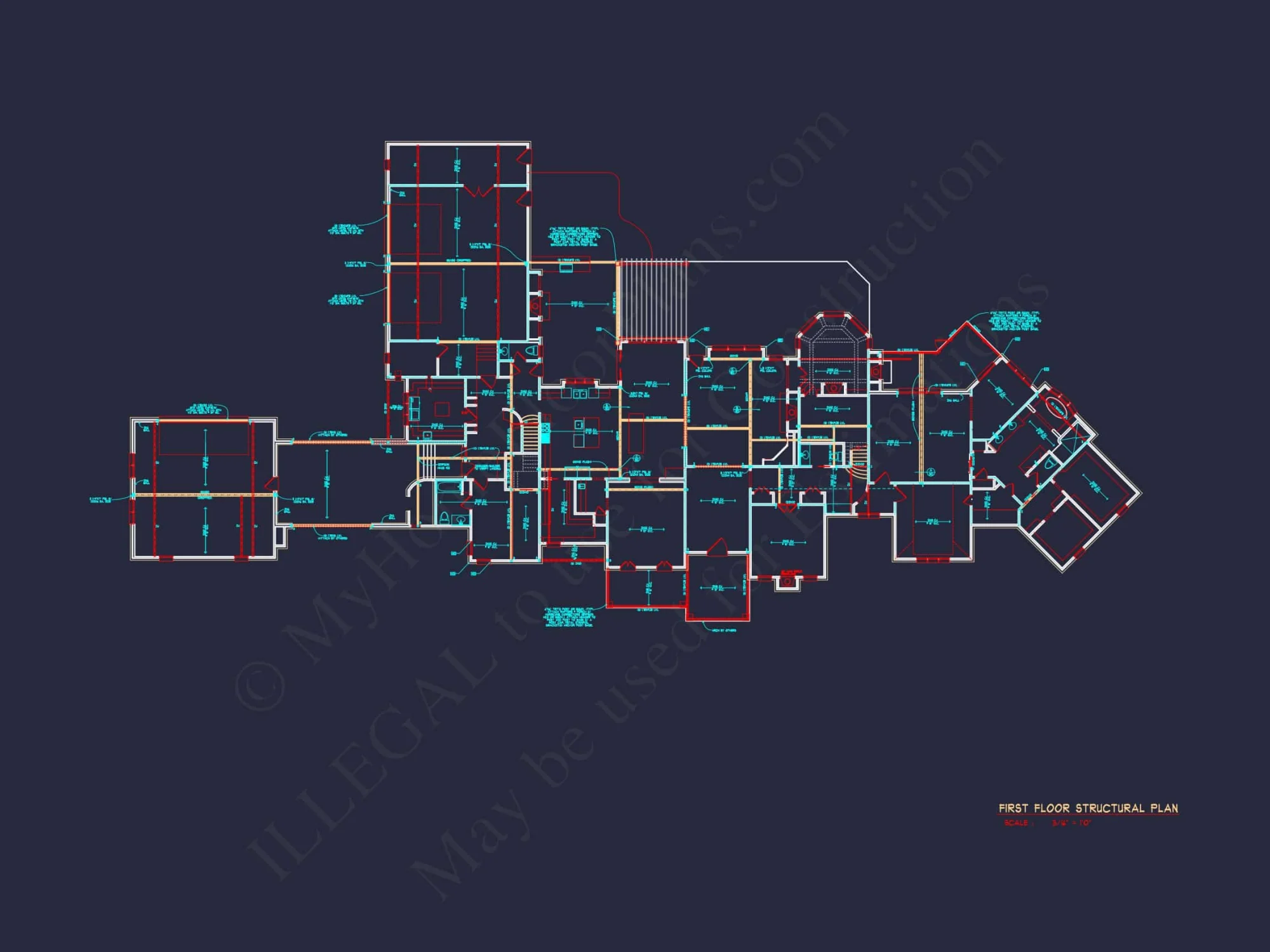 Luxury house Plan with CAD Designs, Blueprints & 2 Floors
