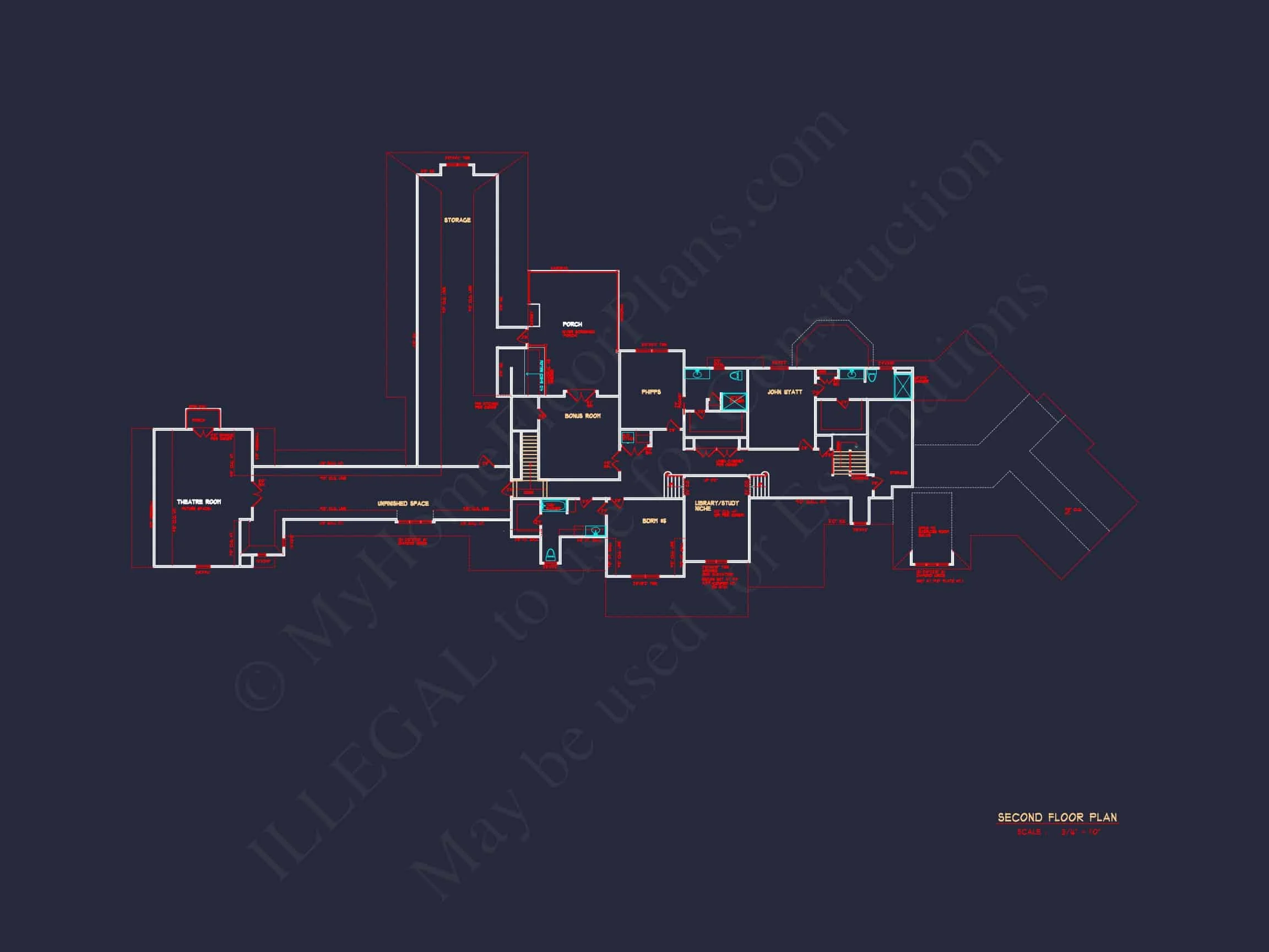 16-1817 HOUSE PLAN - Luxury House Plan with CAD Designs, Blueprints & 2 Floors 5 Luxury house Plan with CAD Designs, Blueprints & 2 Floors