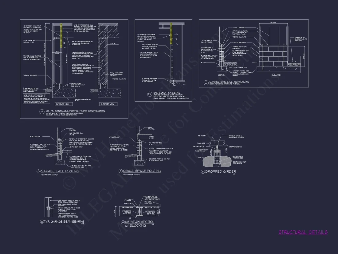Modern Craftsman house Plan with 3 Floors, CAD Designs
