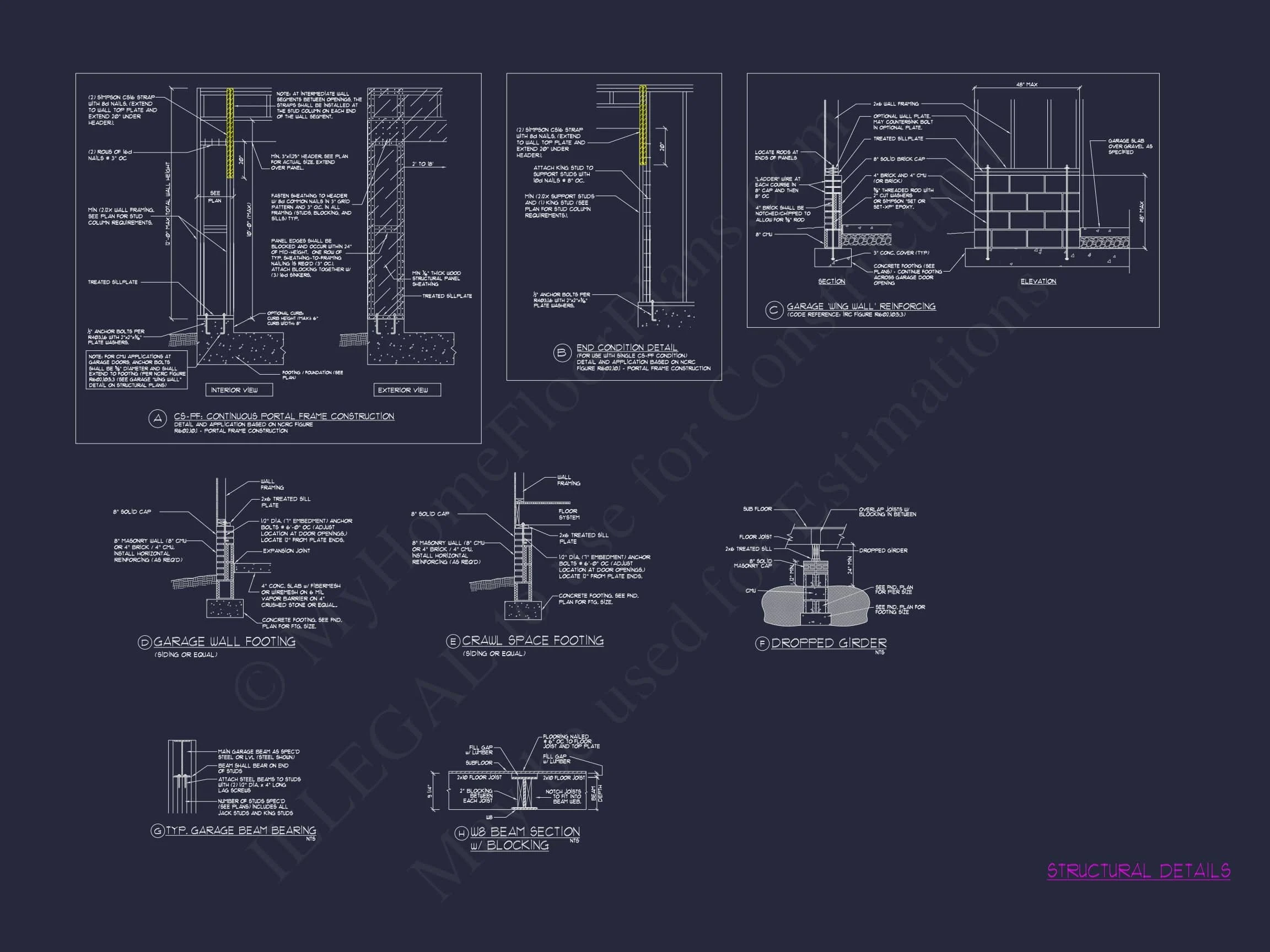 16-1786 HOUSE PLAN - Modern Craftsman House Plan with 3 Floors, CAD Designs 15 Modern Craftsman house Plan with 3 Floors, CAD Designs