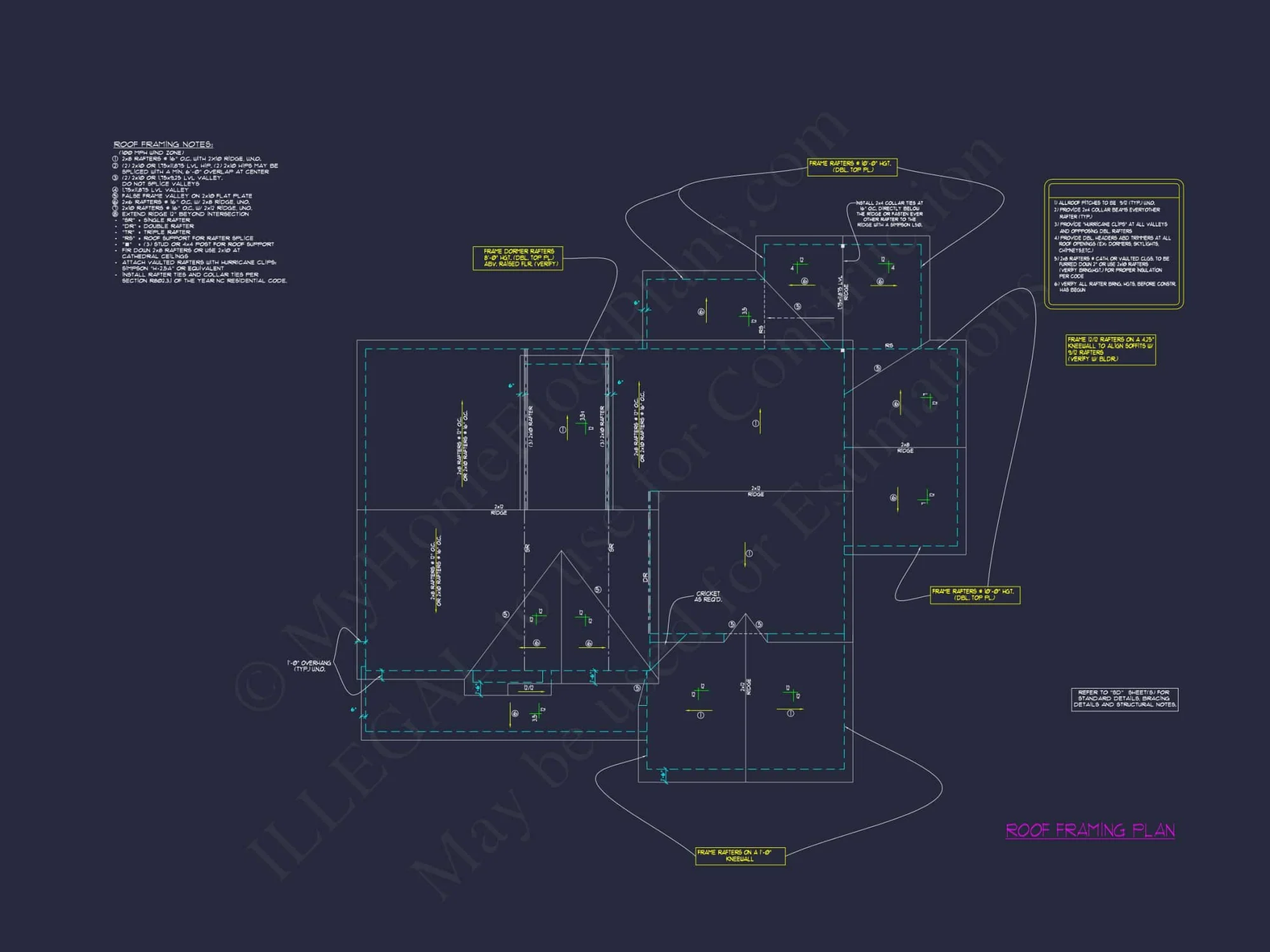 Modern Craftsman house Plan with 3 Floors, CAD Designs