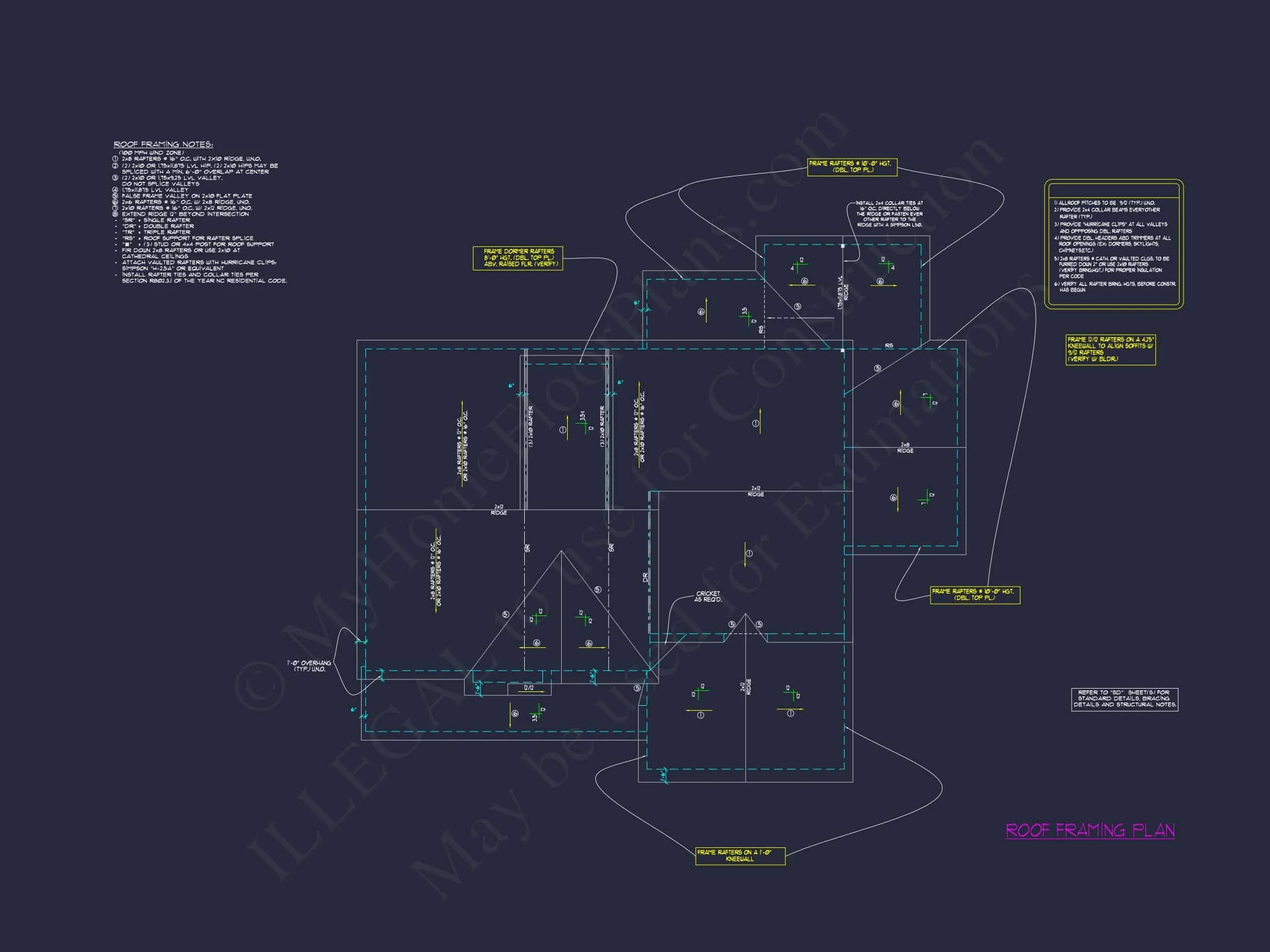 16-1786 HOUSE PLAN - Modern Craftsman House Plan with 3 Floors, CAD Designs 14 Modern Craftsman house Plan with 3 Floors, CAD Designs