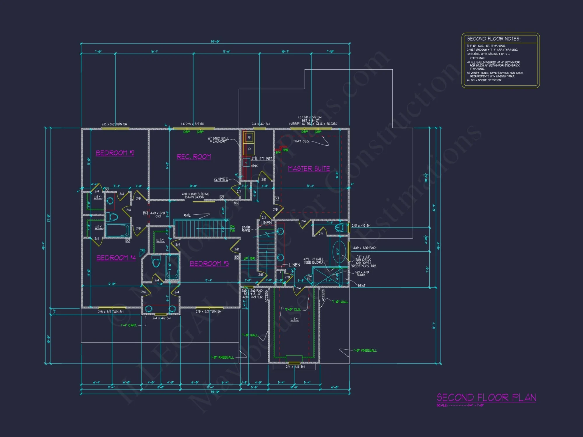 Modern Craftsman house Plan with 3 Floors, CAD Designs