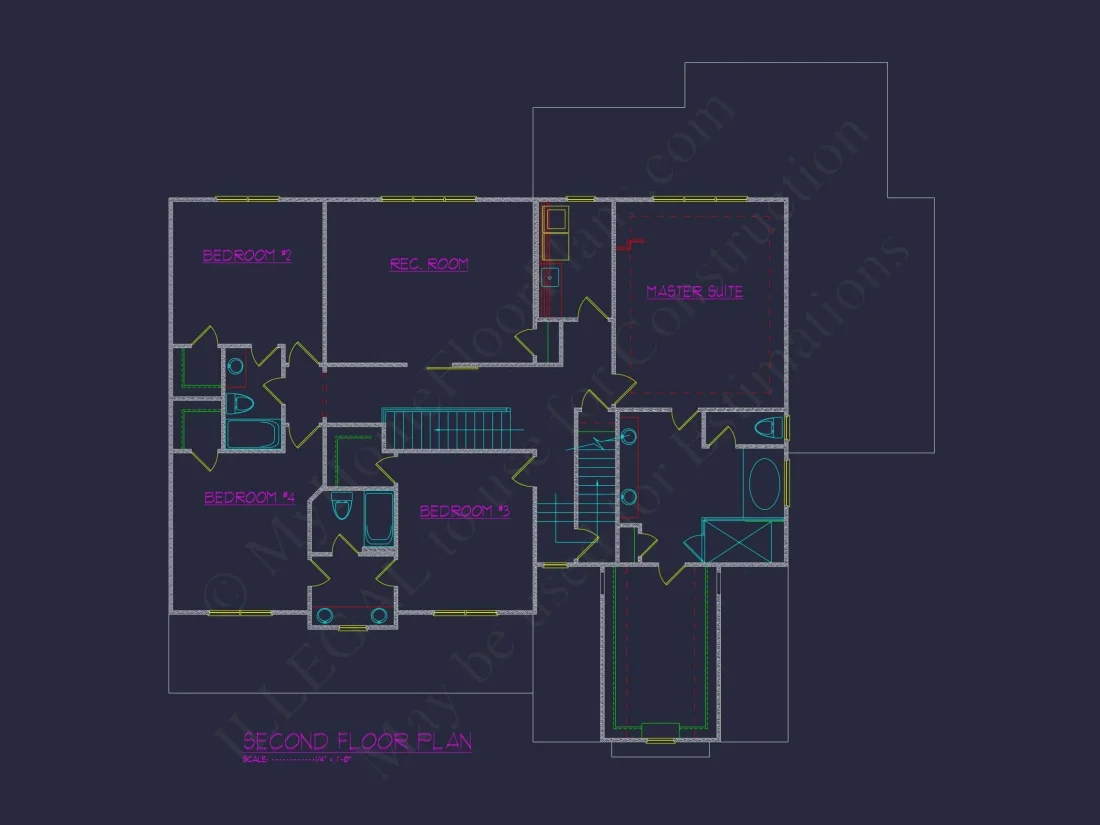 Modern Craftsman house Plan with 3 Floors, CAD Designs