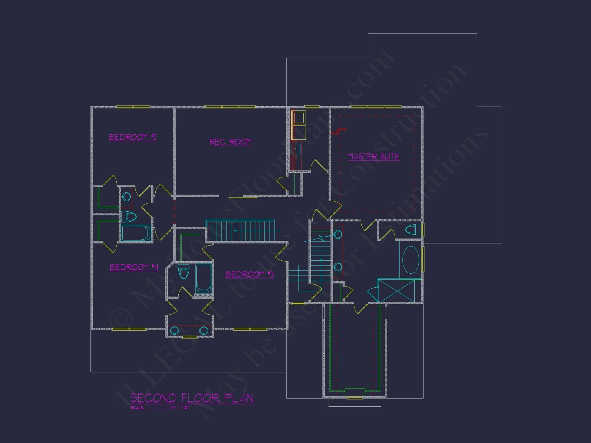 Modern Craftsman house Plan with 3 Floors, CAD Designs