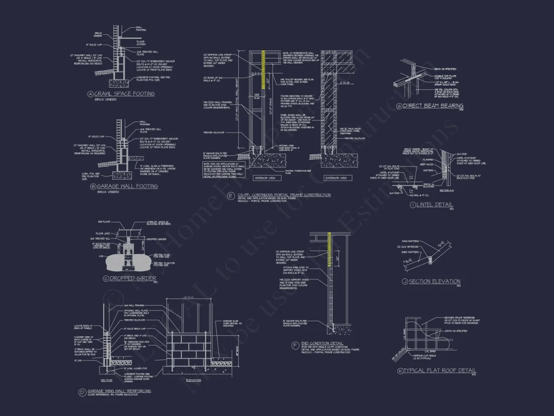Modern Southern house Plan with Detailed Floor Designs in CAD