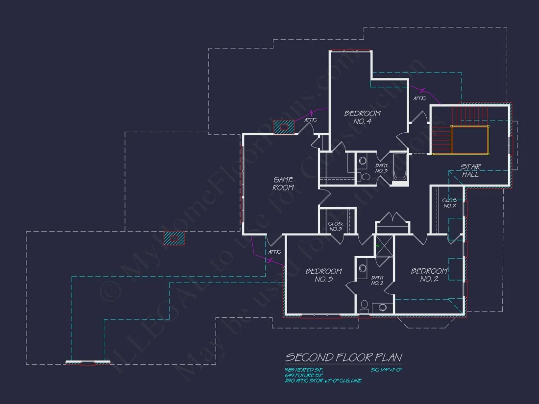 Modern Southern house Plan with Detailed Floor Designs in CAD
