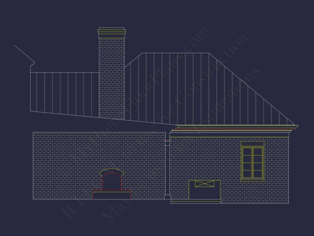 Modern Southern house Plan with Detailed Floor Designs in CAD