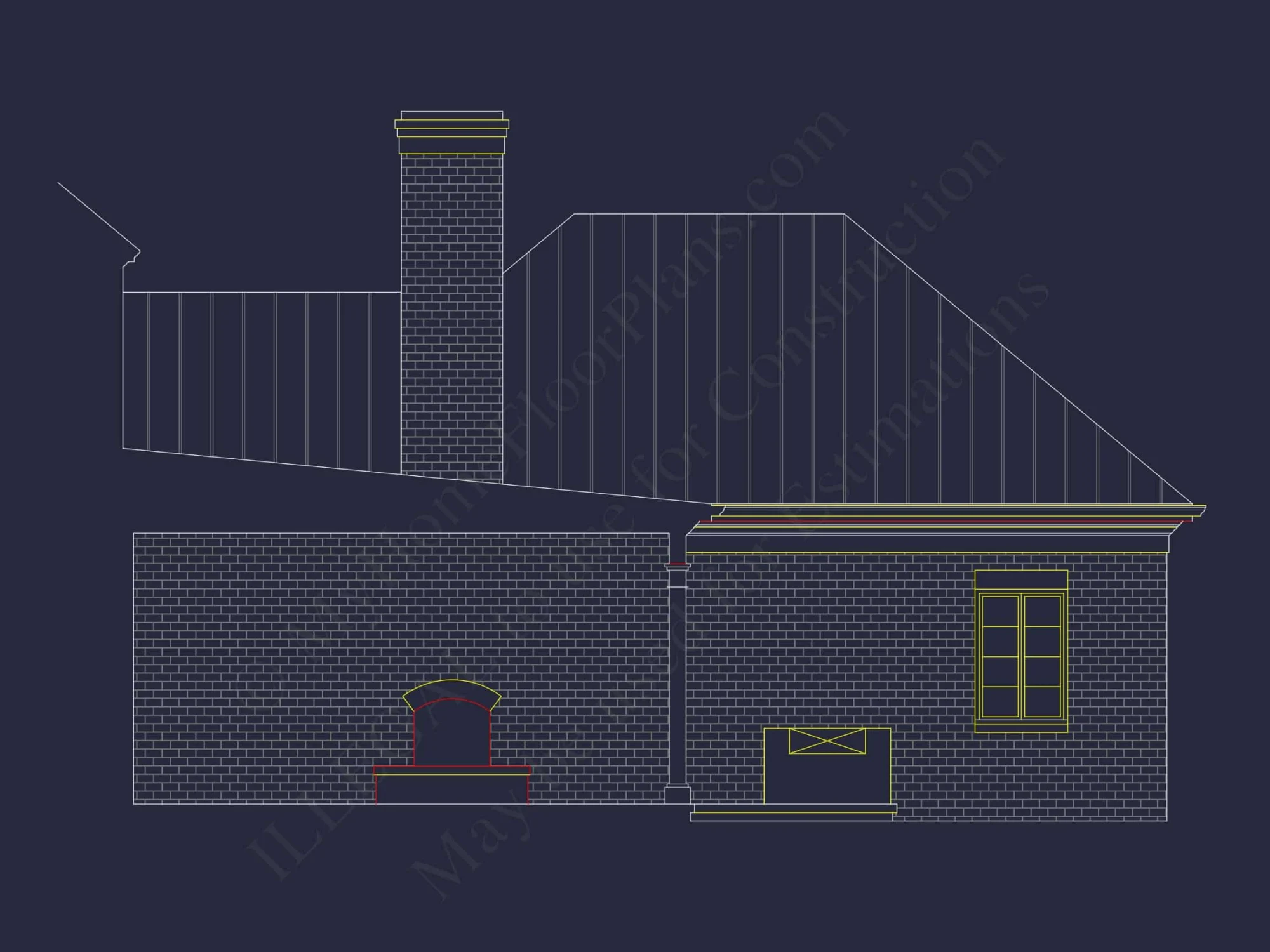 Modern Southern house Plan with Detailed Floor Designs in CAD