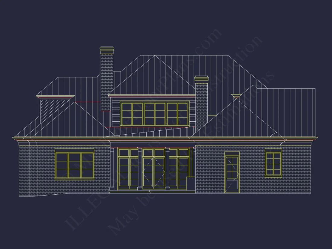 Modern Southern house Plan with Detailed Floor Designs in CAD