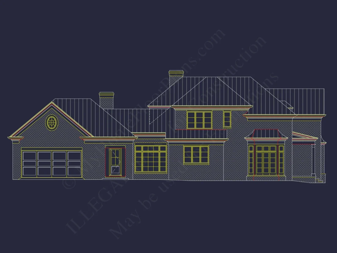 Modern Southern house Plan with Detailed Floor Designs in CAD